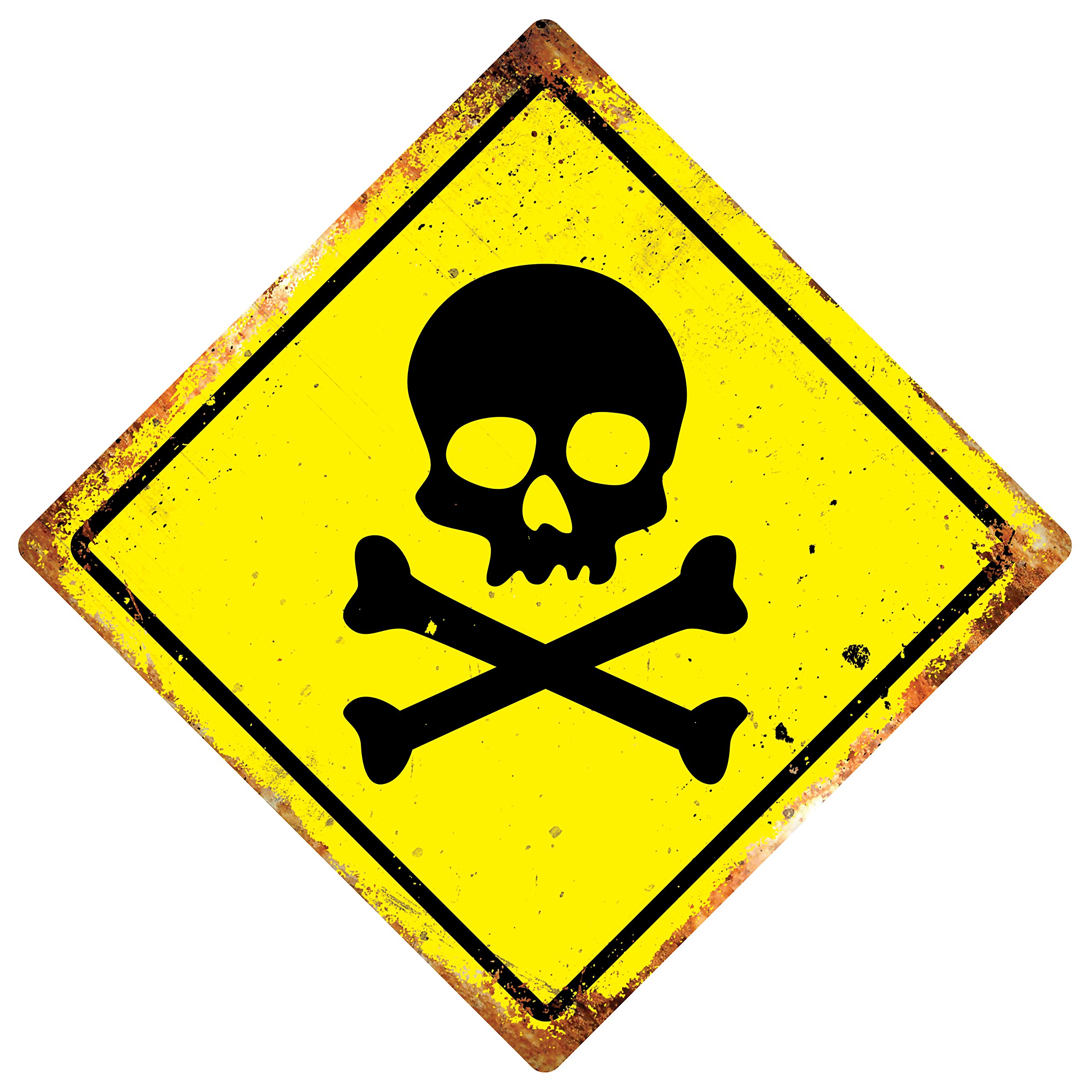 Cirrus Wtf | Skull & Crossbones | Diamond Metal Wall Sign Plaque Art | Warning Room (Smal 15X15cm)