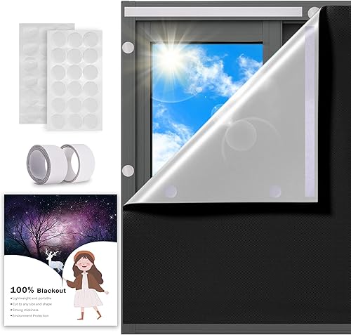 MODESLAB Cortinas opacas portátiles  Persianas 100% opacas para dormitorio, guardería y viajes  Fácil de instalar cortina ajustable bloquea la luz y