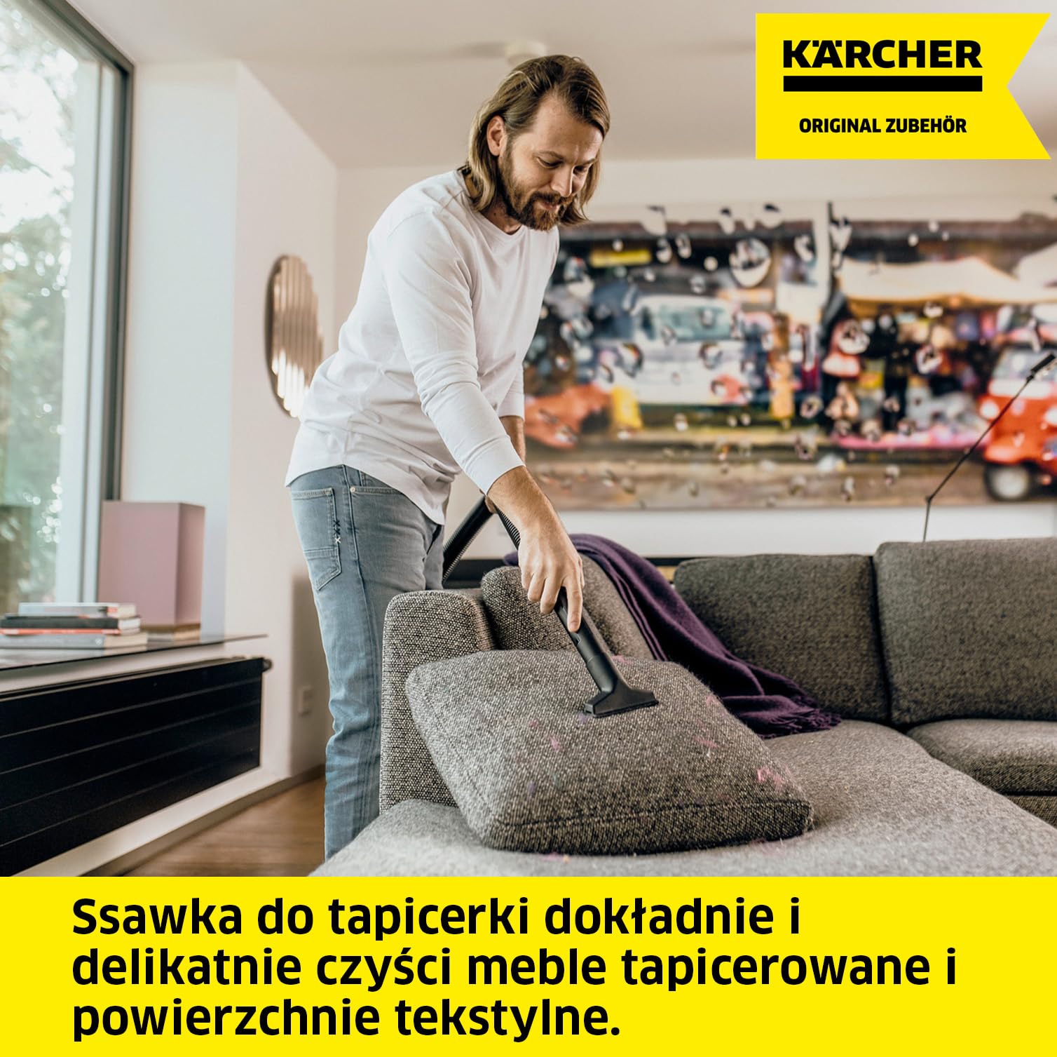 Kärcher Household kit, 1 przełączana ssawka podłogowa, 1 ssawka do tapicerki, 1 klips parkingowy (tylko do odkurzaczy WD), akcesoria do odkurzaczy na mokro/sucho Kärcher WD i odkurzaczy piorących SE