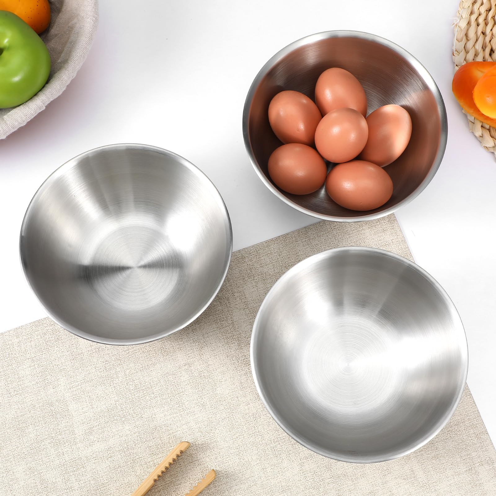 Cuencos de acero inoxidable 304 de metal, ligeros, irrompibles, no tóxicos, aptos para lavavajillas, sin BPA y saludables (paquete de 8, 28 onzas)