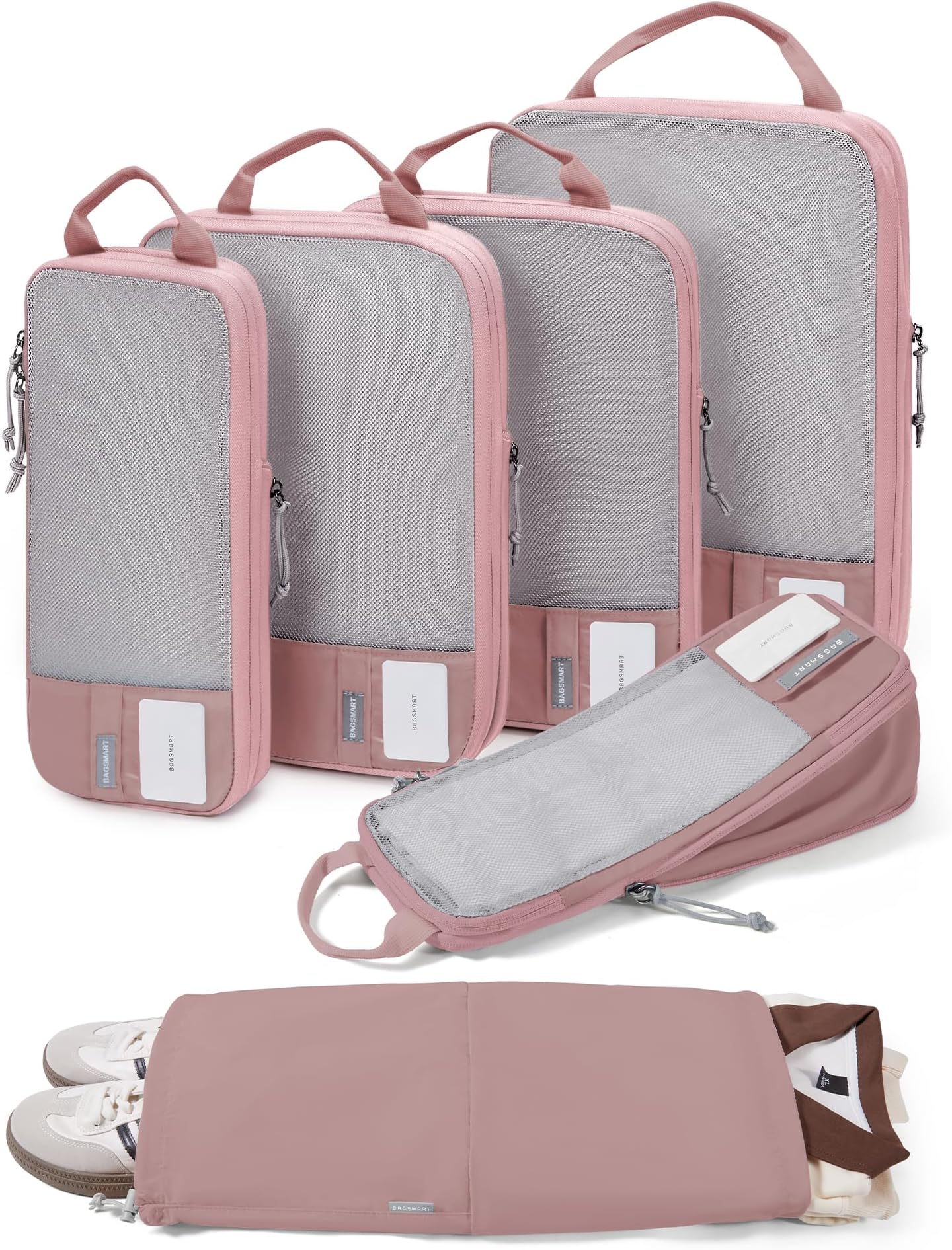 6 Set /4 Set/2 Set Compression Packing Cubes for Travel, Lightweight Luggage Organizer Bags, Durable Space Saver Bags Travel Essentials