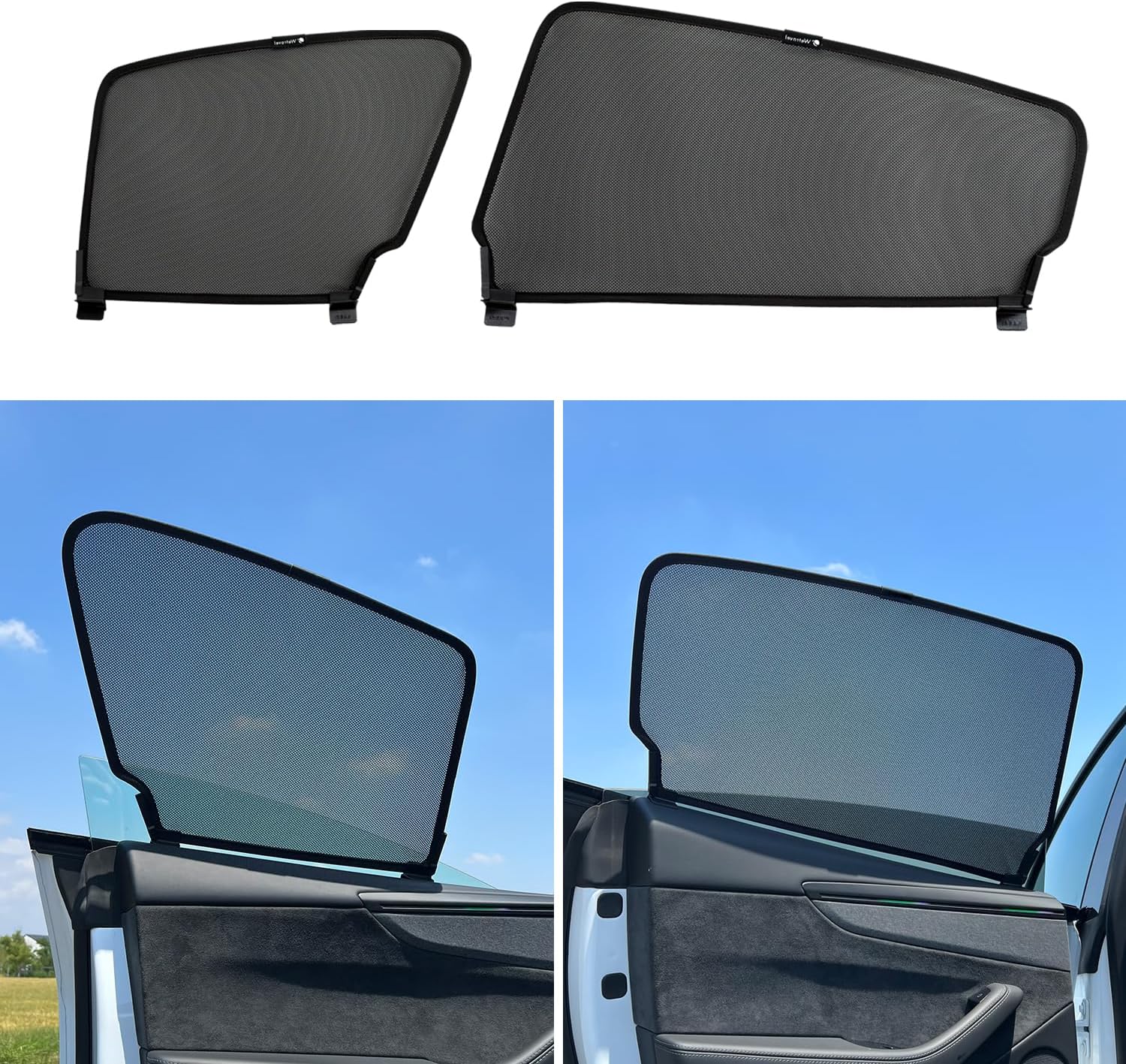 Frameless Side Window Mesh Sunshade for Tesla Model Y Juniper 2025‑2026 – Breathable UV Protection, Foldable Car Privacy Screen