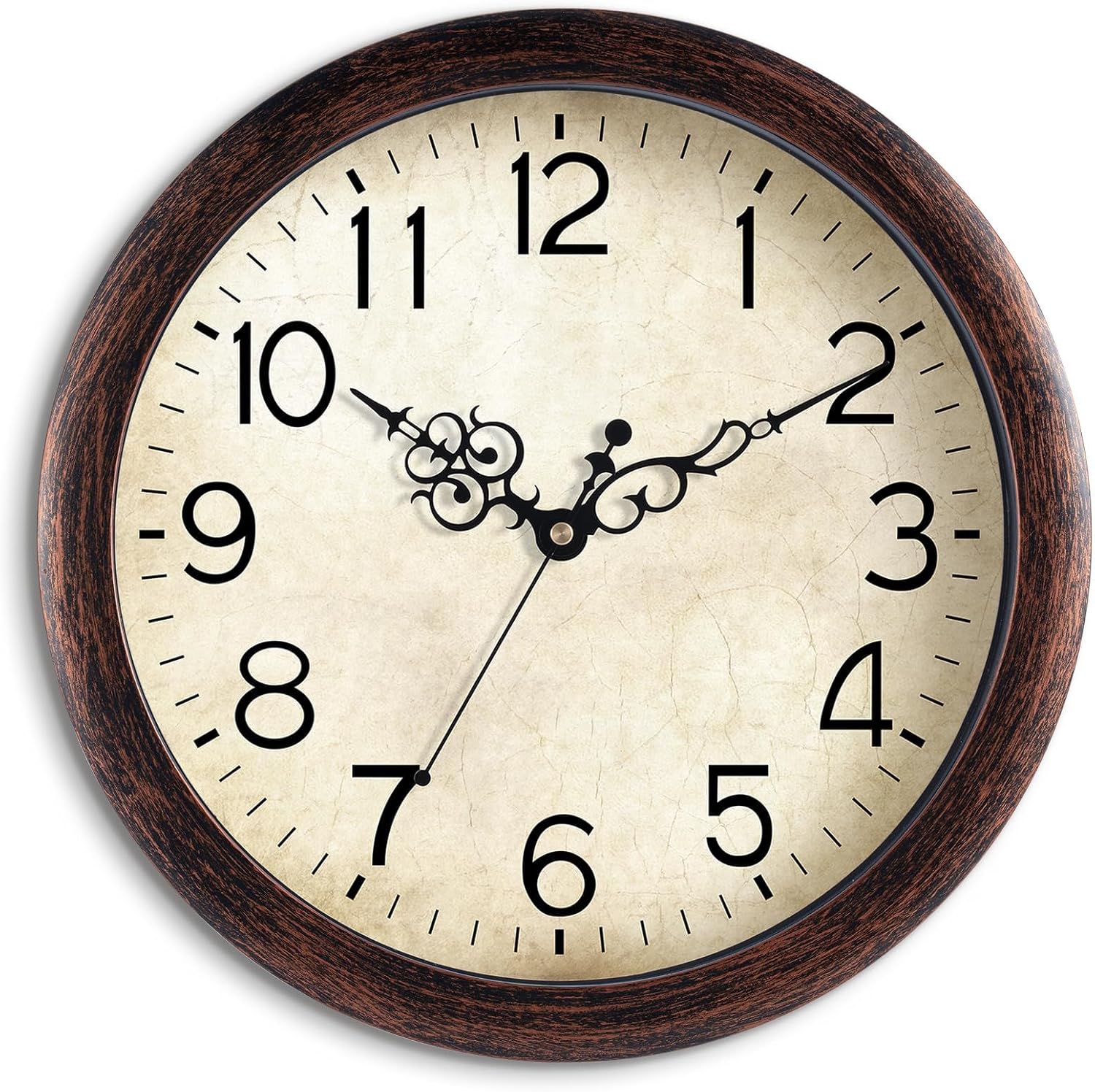 Wall Clock, Vintage Wall Clocks Battery Operated Quartz Silent Non-Ticking 8 Inch Retro Rustic Style Clock Decorative for Kitchen,Bathroom Home Office (Bronze) Wall Clock, Vintage Wall Clocks Battery Operated Quartz Silent Non-Ticking 8 Inch Retro Rustic Style Clock Decorative for Kitchen,Bathroom Home Office (Bronze)