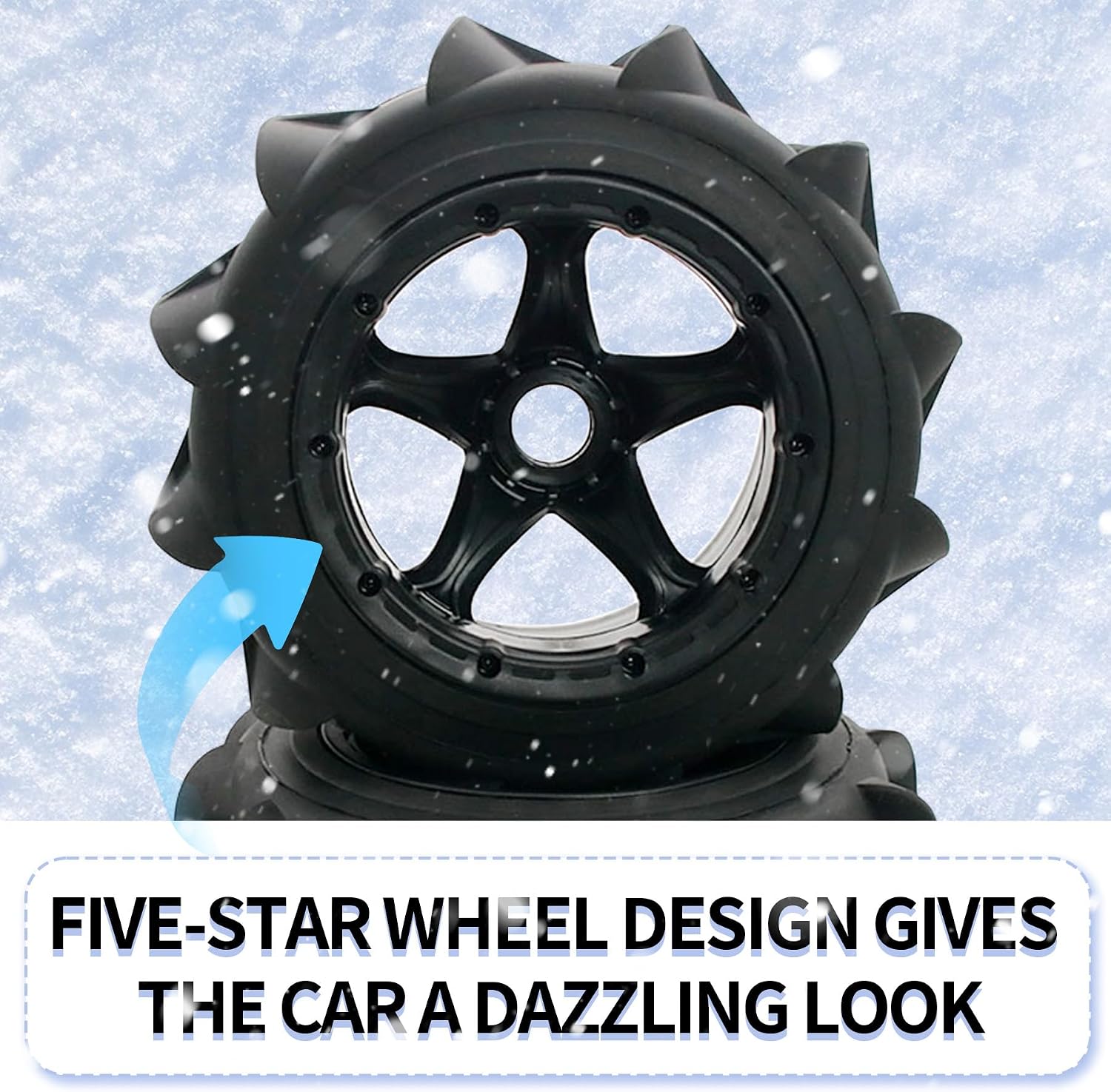 FLMLF Sand Wheel Tire Set (2PCS) for 1/5 BAJA 5B 5T 5SC 190x90mm Hub Adapter Hexagon 24mm RC Wheels