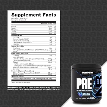 NutraBio Preworkout Powder, Blue Razz| Explosive Energy, Laser Focus, Extreme Pumps| Pre Workout for Men & Women| Performance, Endurance, Power Complex, Caffeine, Electrolytes