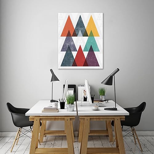 Miniatura 5 de Jaxson Rea "Mod Triangle III v2 Retro II Gallery Wrapped Canvas by Michael Mullan, 24" x 30"