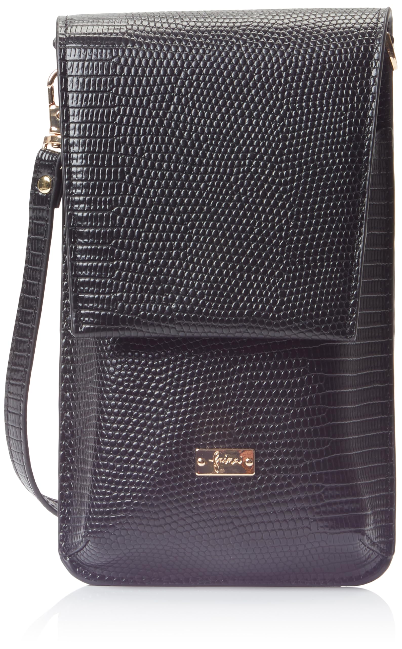 NAEMI Women's Crossbody mini crossover body bag, black, One Size