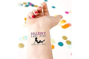 Last Ride Before the Final Ride Custom Bachelorette Temporary Tattoos