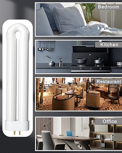 Miniatura 6 de Shootingstar Bombilla de repuesto para lámpara de atracción de insectos de 15 W con base de 4 pines, bombilla de tubo doble en forma de U Ful 15W-BL