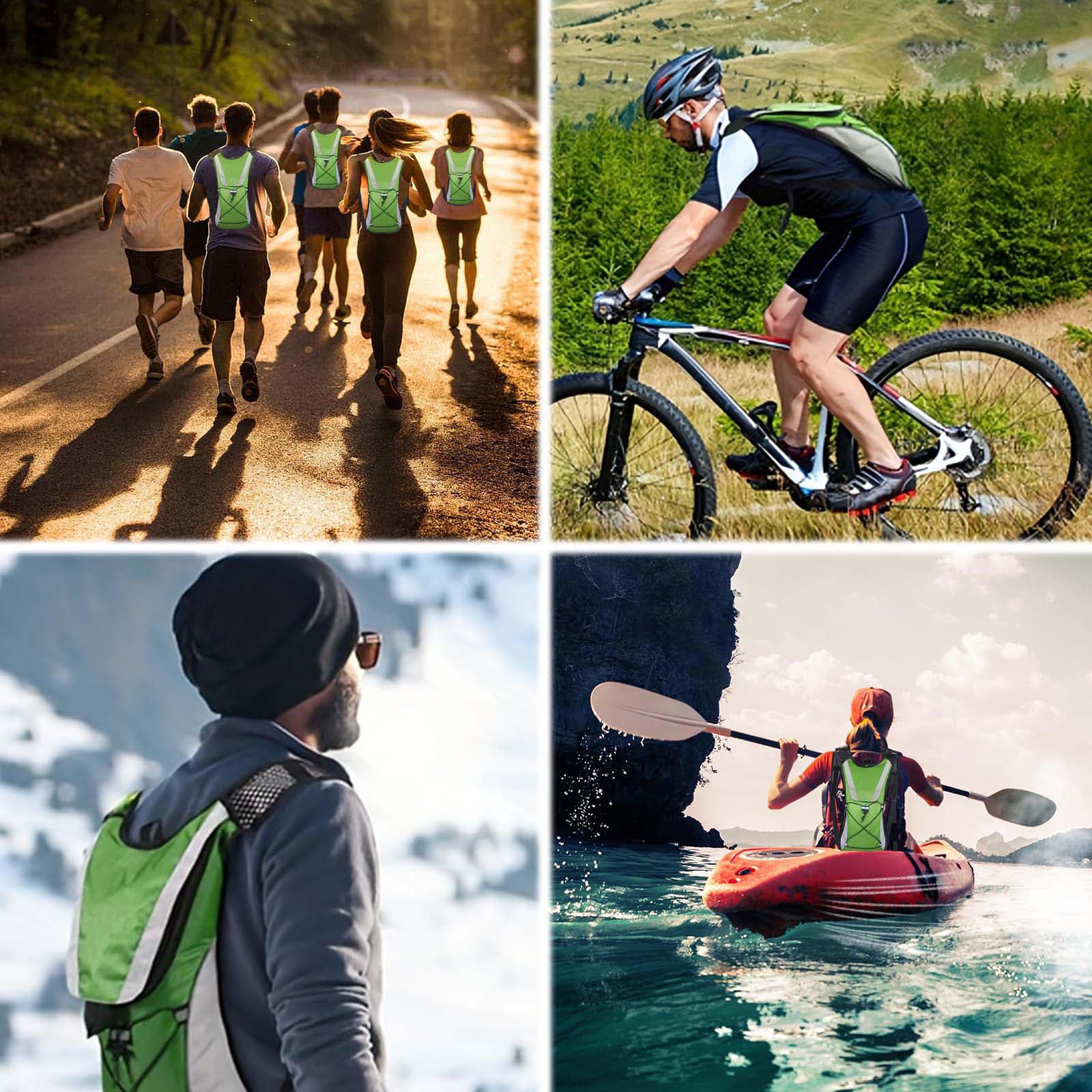 ZainoIdricoda Corsa,Zainoidricoper donna uomo,zainoda bicicletta con saccaidrica,zainoidricocon sacca d'acqua da 2 litri,Per gli sport all'aria aperta come ciclismo,viaggi,escursionismo,ecc.