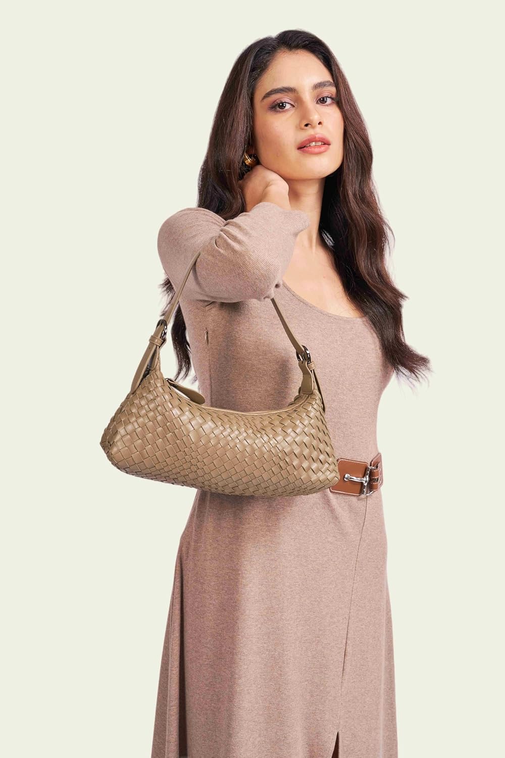 MELOLILA Woven Crossbody Bag Small Woven Purses for Women Braided Purse