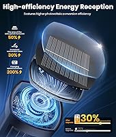 Vista 3 de Luces solares para caminos al aire libre, color blanco cálido, paquete de 8 unidades, impermeables, IP65, encendido y apagado automático