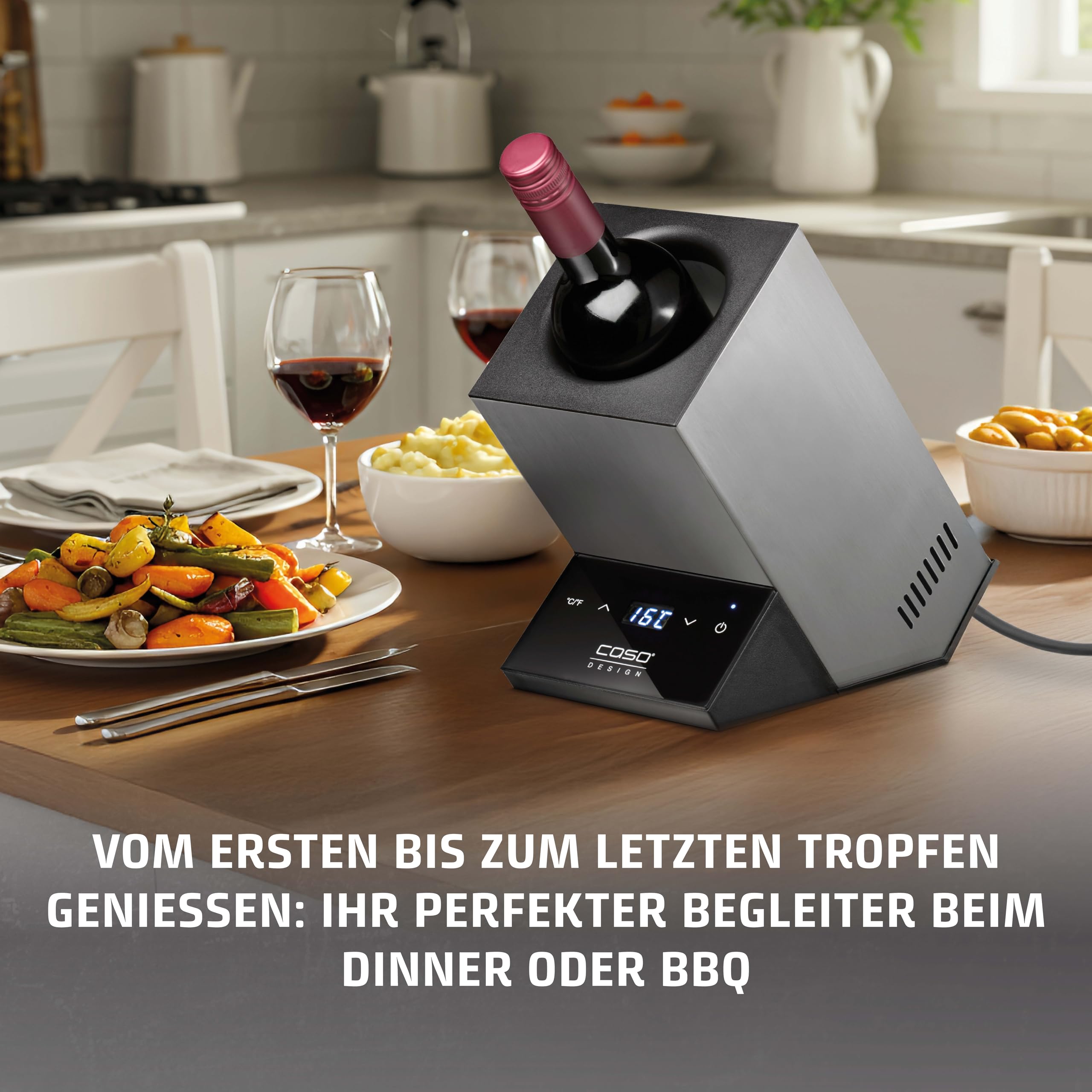 Caso WineCase One Inox - Design Weinkühler für eine Flasche – Bild 9