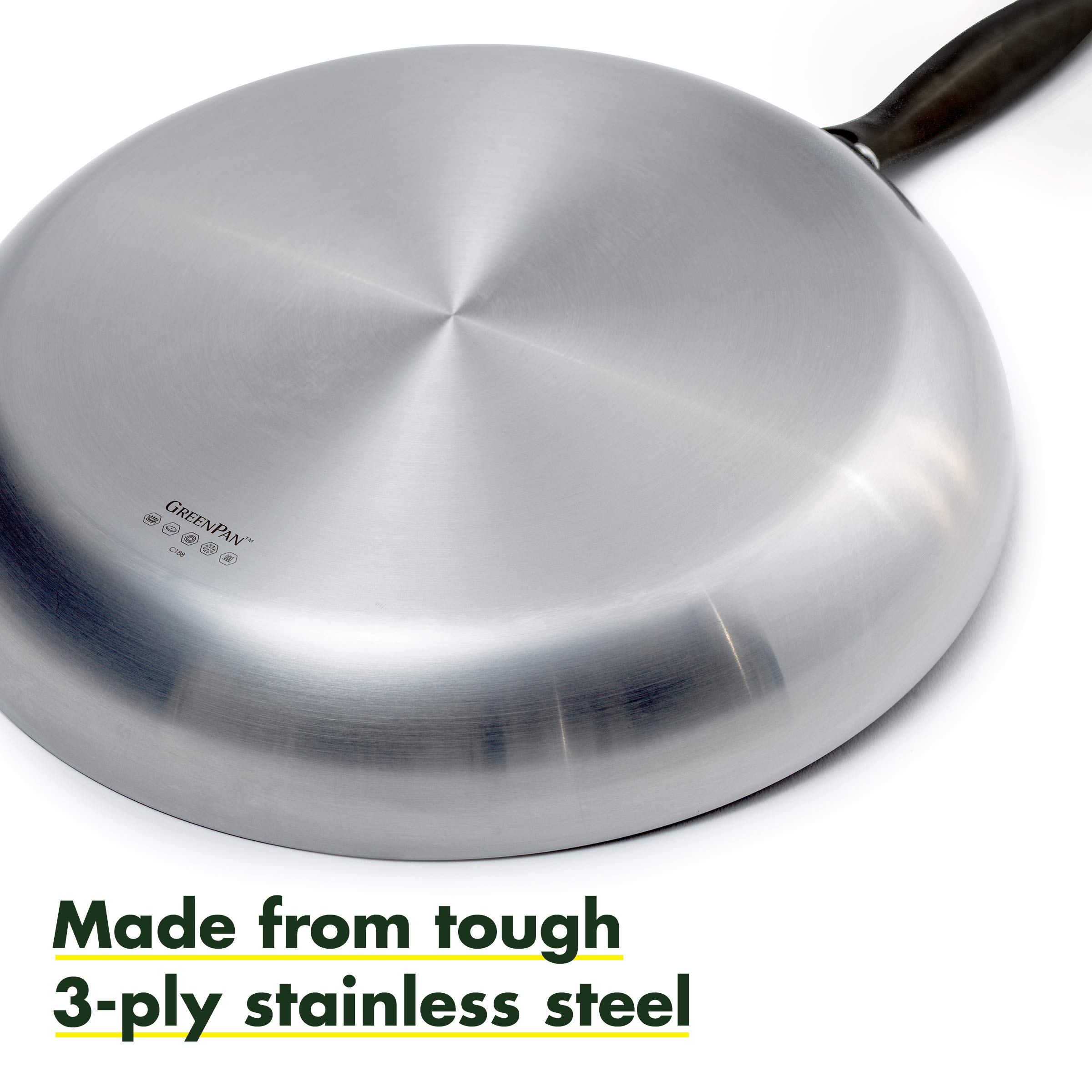 GreenPan Venice Pro Noir TriPly Stainless Steel Healthy Ceramic