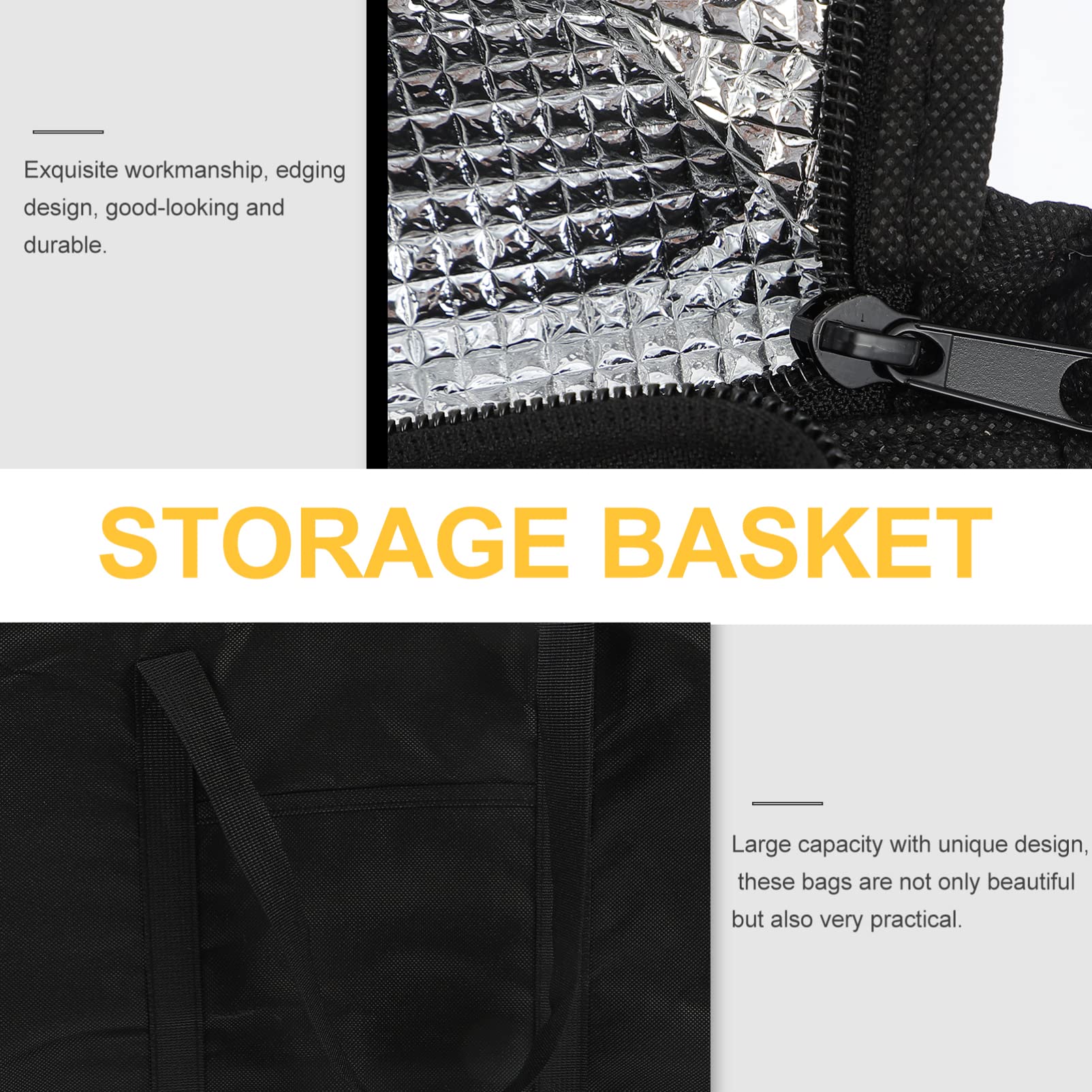 MUSISALY 1Pc Foldable Shopping Bag Insulated Portable Pouch for Outdoor Camping Durable Non Woven Capacity Tote for Grocery Retail and Event Use