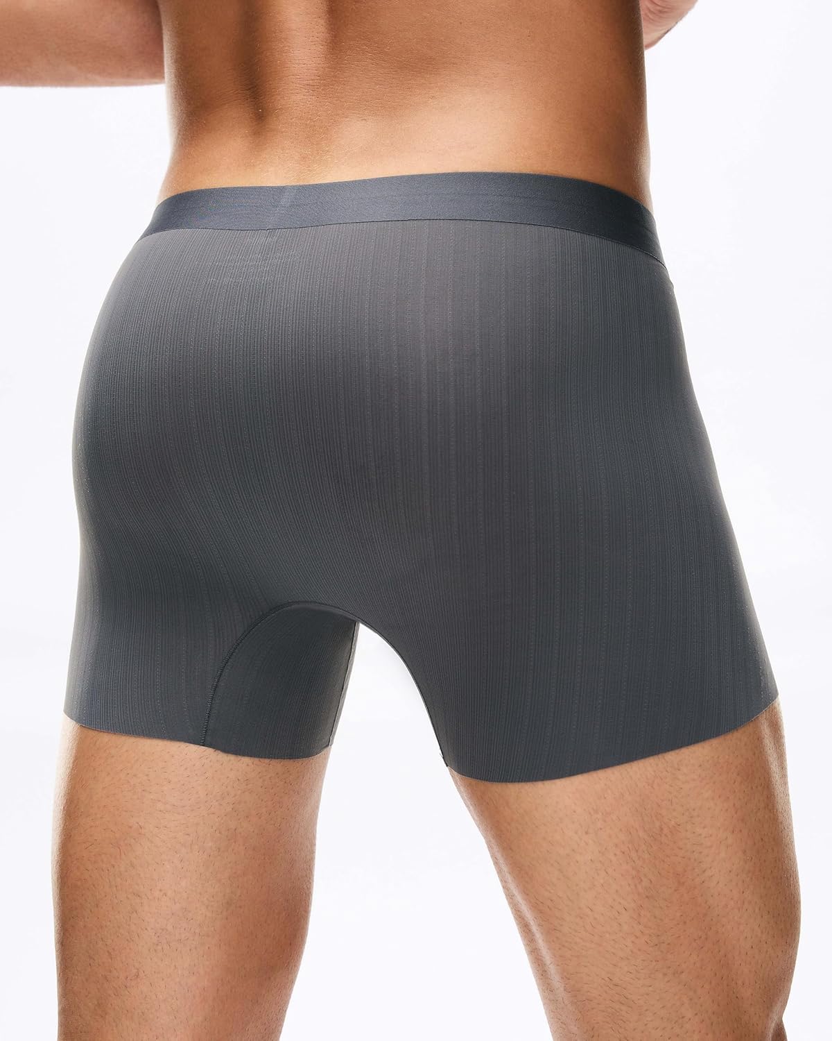 Men's Sexy Silky Trunks Underwear Boxer Briefs 1 Pack, Breathable Boxer Briefs Comfort Soft Underwear for Men - Image 3