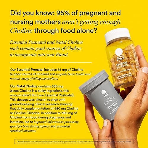 Miniatura 5 de Ritual Essential para Mujeres Multivitamina Postnatal - Vitamina Postpartum - Omega-3 DHA & Colina para Apoyo en la Lactancia, Vitamina A, C, D3 &