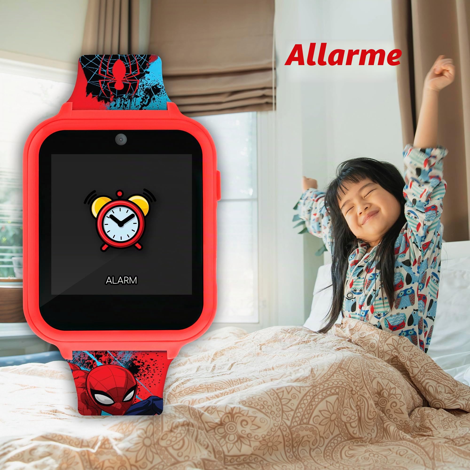 Spiderman Orologio Digitale Unisex Bambini con Cinturino Rosso in Silicone SPD4588