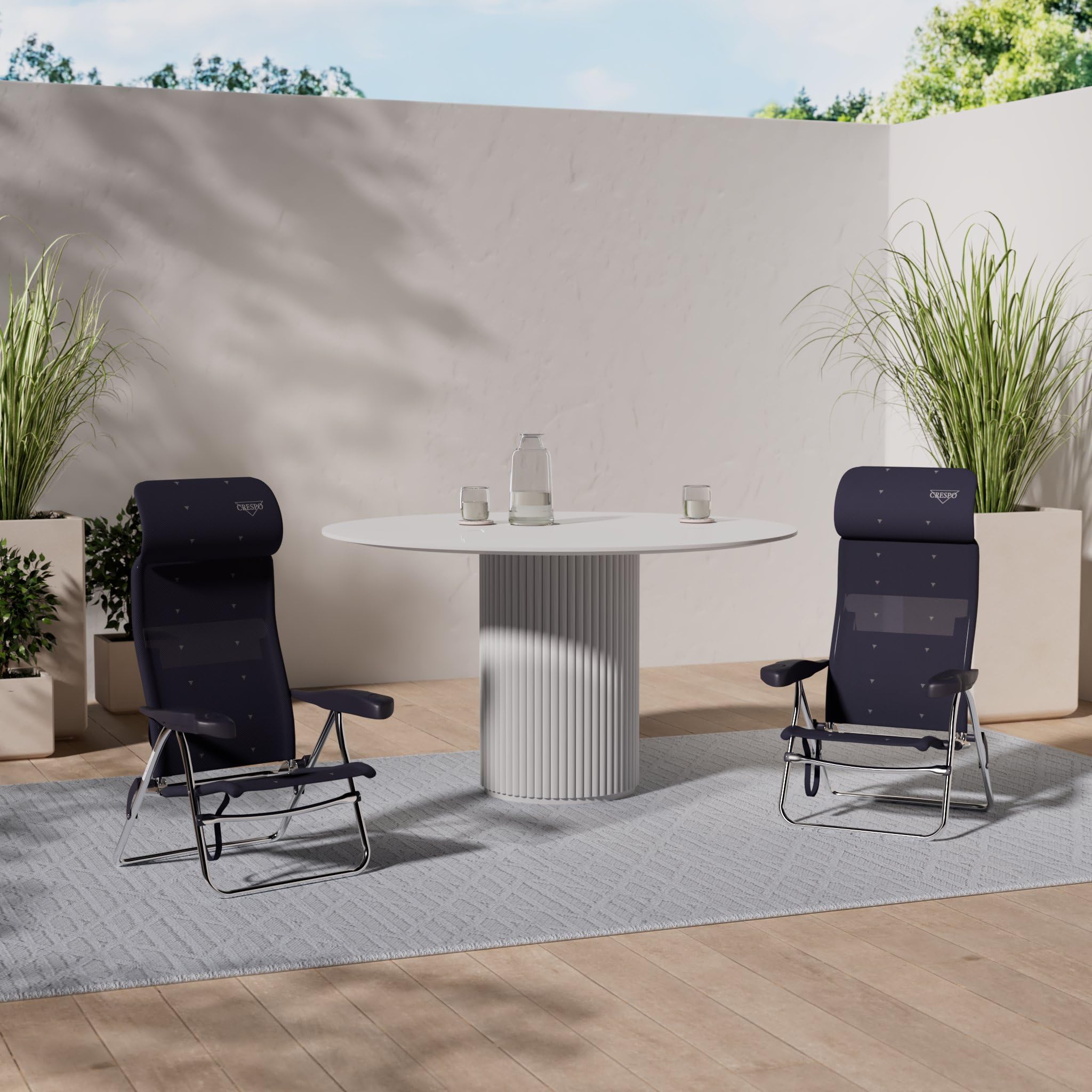 Crespo - Fauteuil de Plage - AL/205 - Compact - Bleu foncé