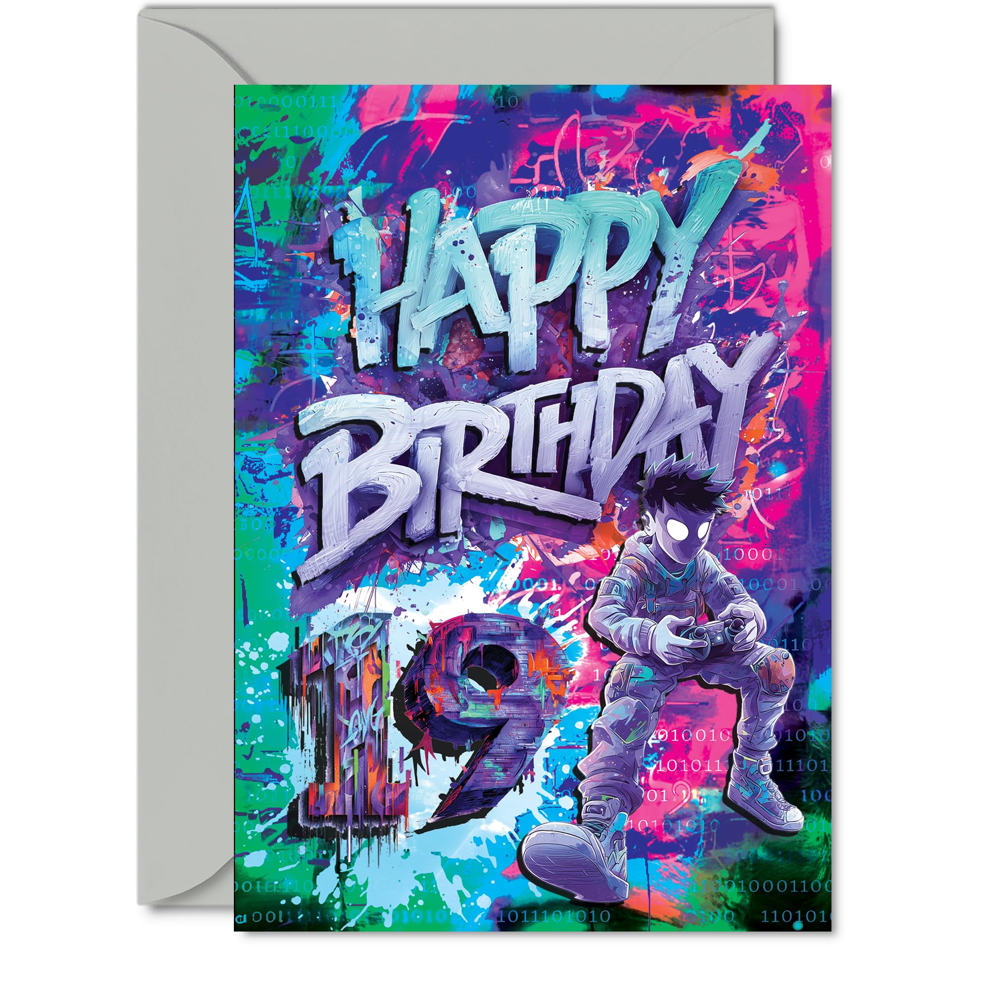 19th Birthday Cards for Women and Men, Epic Gamer