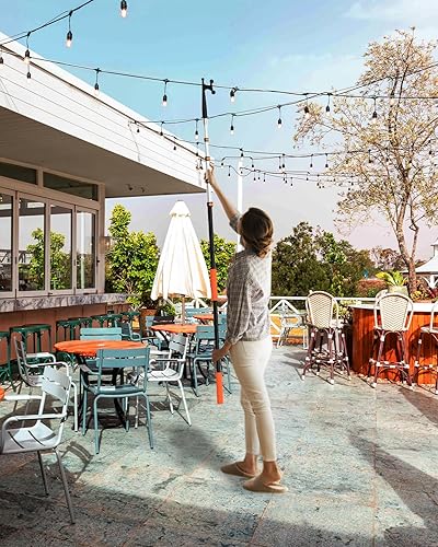 Miniatura 6 de Buyplus Poste de gancho telescópico para barco, gancho para embarcación con poste de extensión telescópico de aluminio de 12 pies, mango