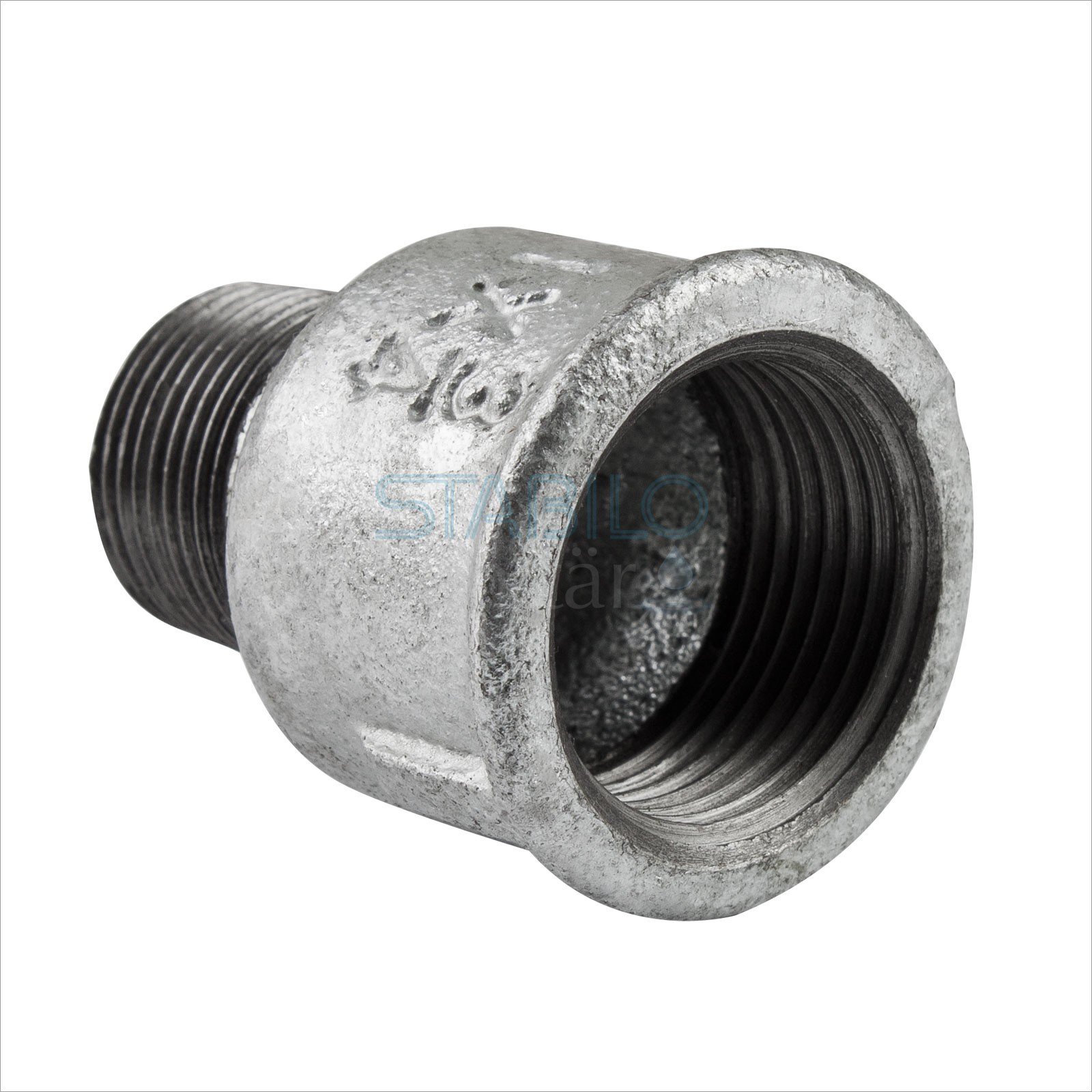 Gewindefitting Reduzierstück Aus Temperguss Verzinkt – 1 1/4" AG Auf 1" IG, Nr. 241 – Für Trinkwasser & Heizung