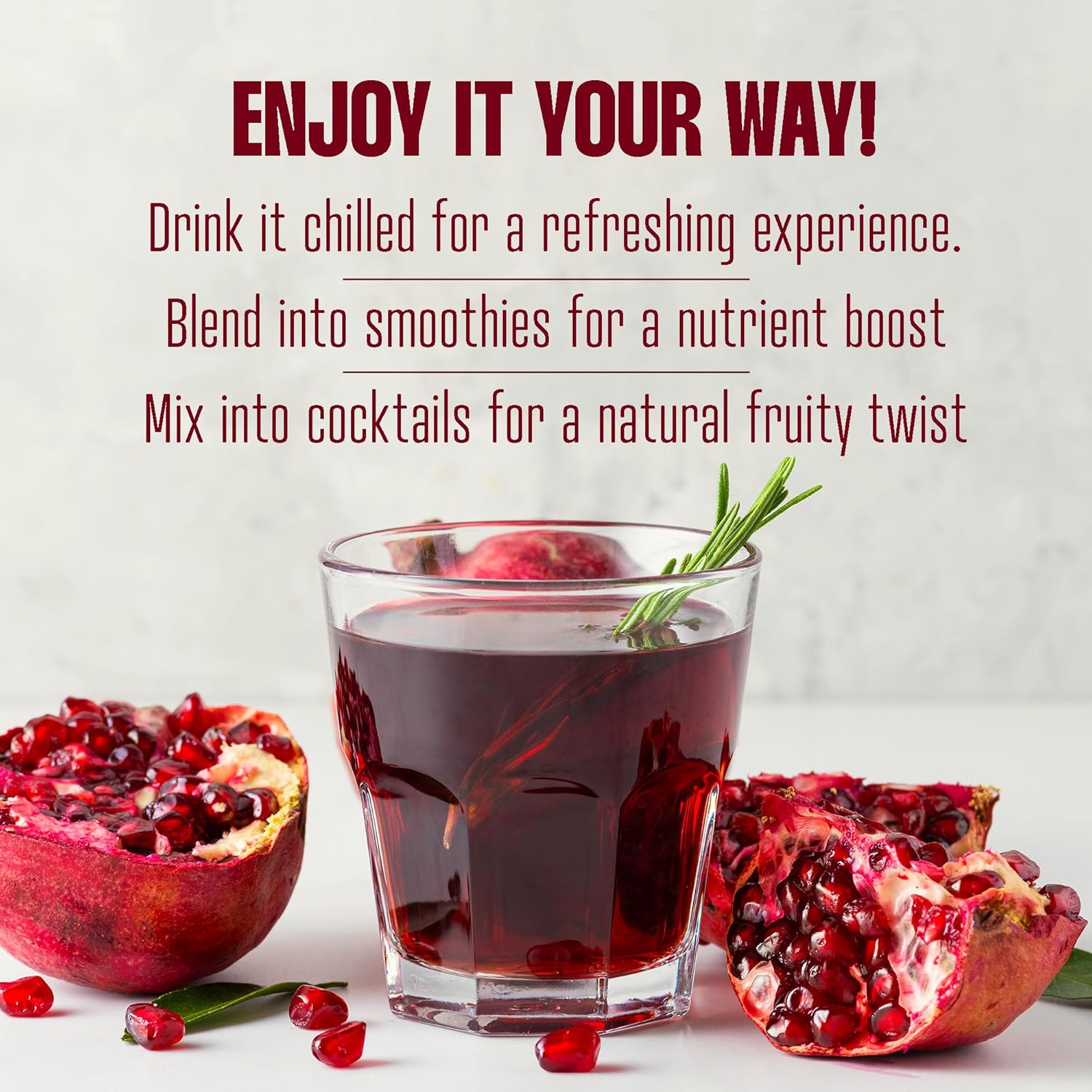 100% Organic Pomegranate Juice - No Sugar Added, Non-GMO, No Preservatives, BPA-Free Glass Bottle, Halal (32 Fl Oz (Pack of 2)