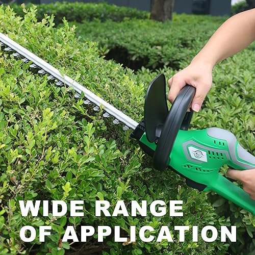 Miniatura 5 de CaliGreen Tools - Cortasetos de corte láser inalámbrico de 21 V, 22 pulgadas, batería de 3.0 Ah y cargador incluidos