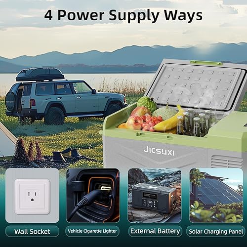 Miniatura 6 de Refrigerador de coche de 12 V, congelador portátil de 17 cuartos de galón, refrigerador de 12 automóviles (-4F  68F), enfriador eléctrico con 1224 V