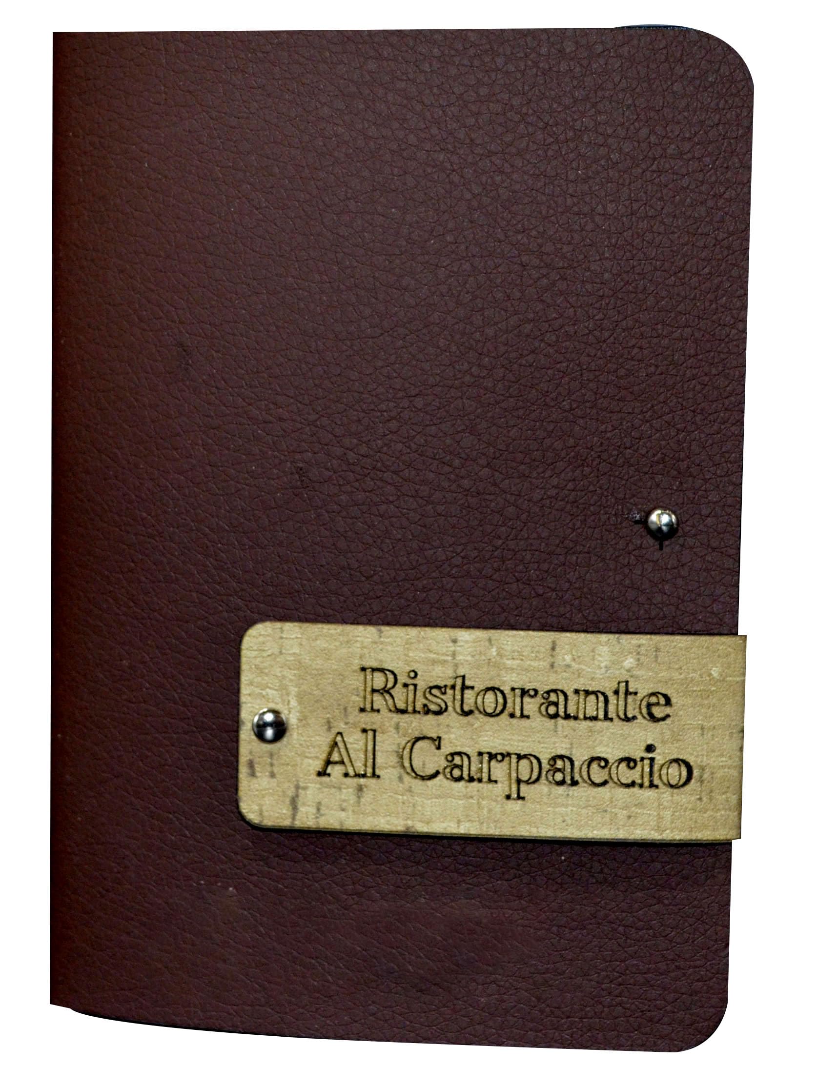 Set 4 Portaconti Sole Personalizzabili - EcoPelle Bordeaux 11x15,5 Cm - Per Ristoranti E Bar - Foto 3