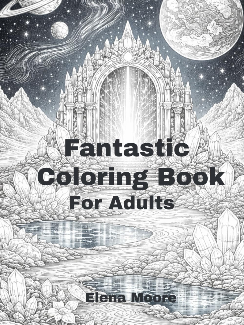 Fantastic Worlds Coloring Book for Adults