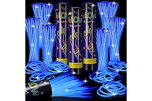 Hanaive Blue Glow Sticks Bulk 8 Inch for Endless Glowing Fun