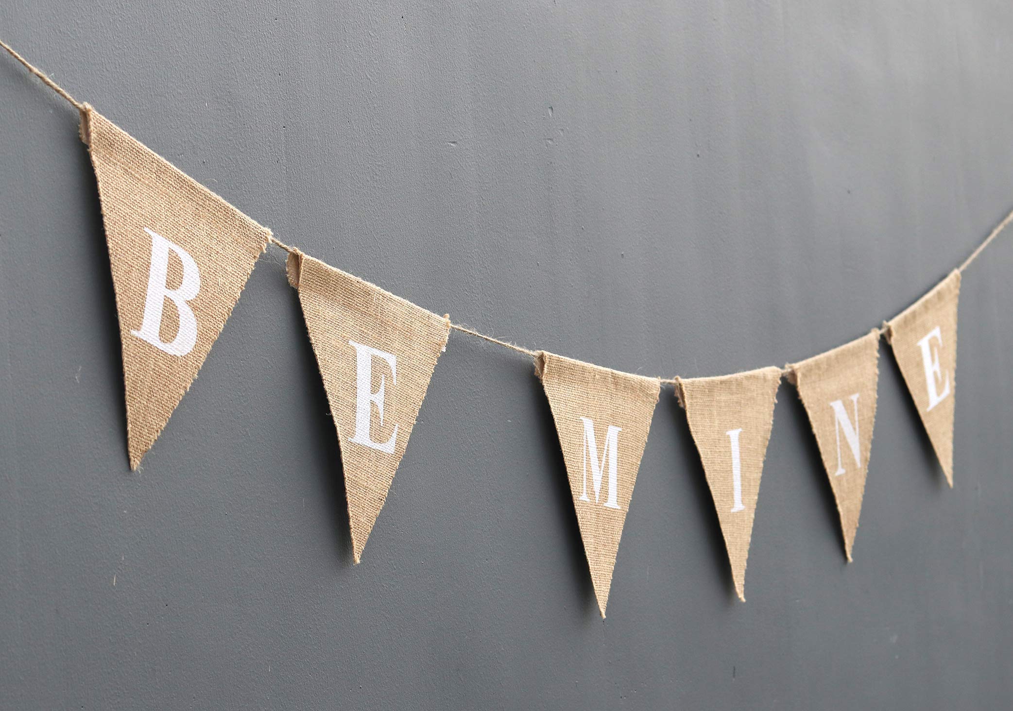 BE MINE Valentine Banner-Gift For Her- Rustic Valentine Day Burlap- Holiday Décor-Wedding Engagement-Heart-Love Pennant Decor-Gift For Him-Chic Be Mine Bunting