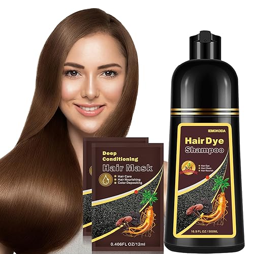 Coffee Hair Dye Shampoo - Color in Minutes, Long Lasting,