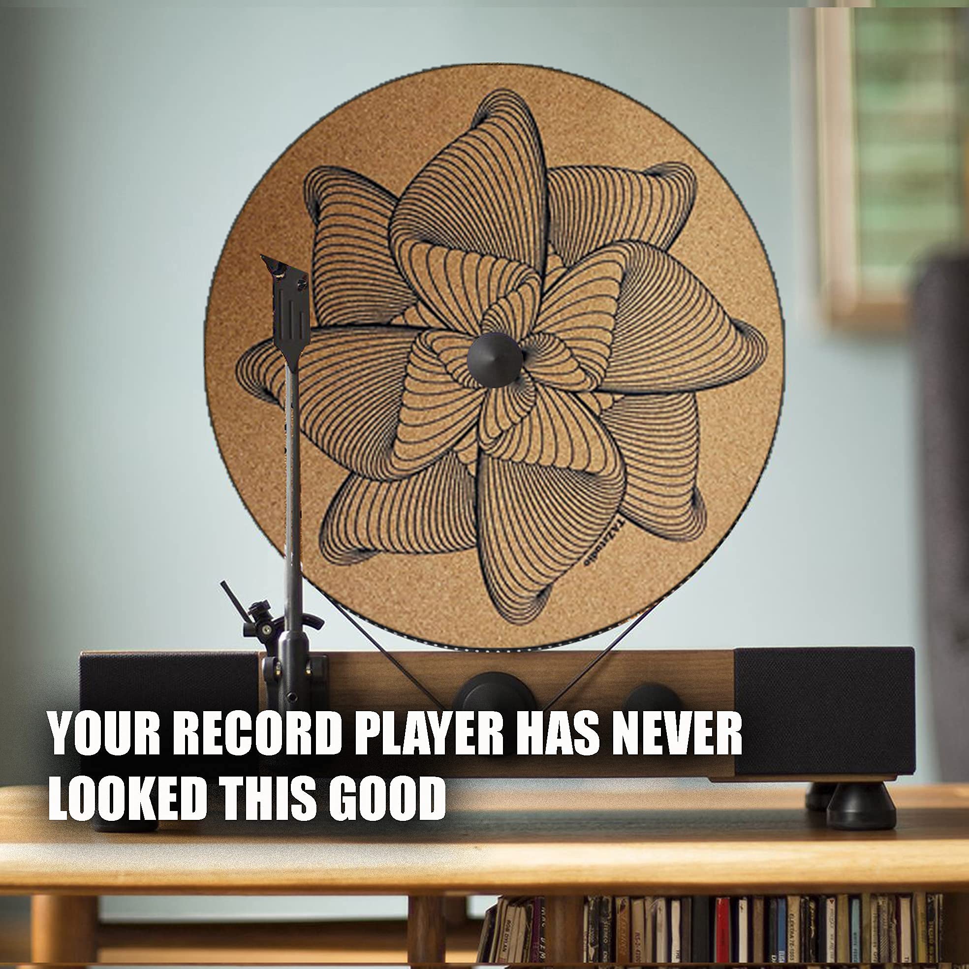 Turntable Slipmat – especialmente diseñado Cork. Cubes Pattern