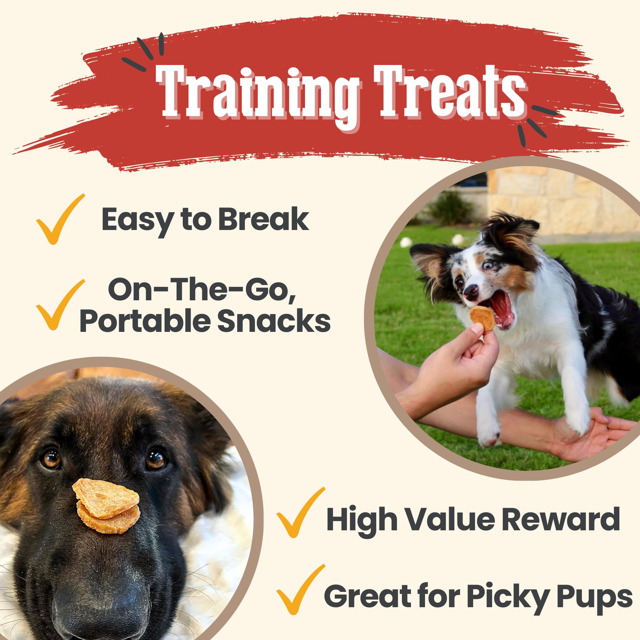 One Bark Foods LLC Farm To Pet Training Treats - Chips De Pollo, Ingrediente Único, Magro, Todo Natural, Golosinas Saludables para Perros Pequeños, Medianos, Grandes Y Cachorros, Hechos En EE. UU.