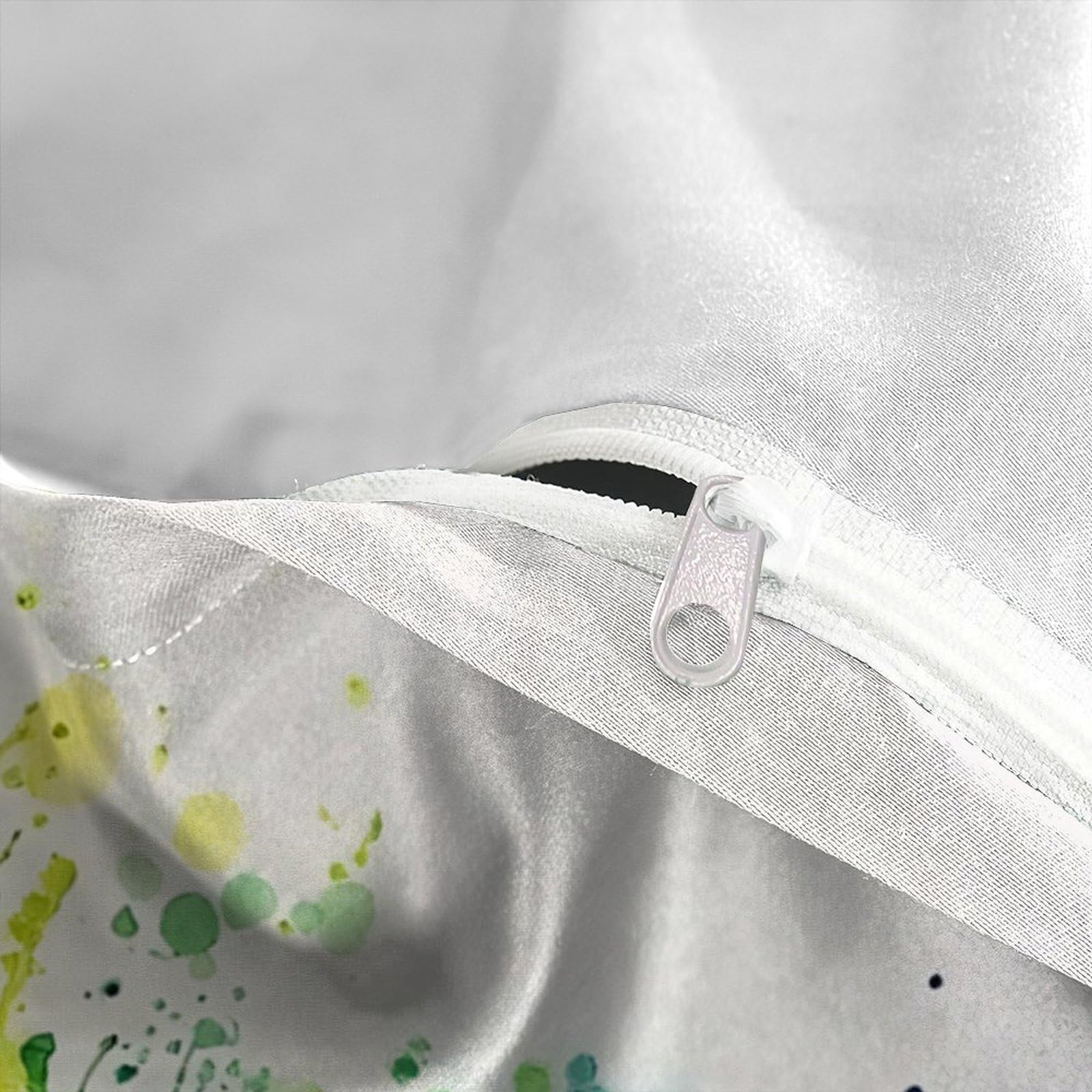 Regenbogen-Chamäleon-Pärchen Bettbezug Mikrofaser 3 Teilig Kuschelig Schlafkomfort Bettdeckenbezug 3D Gedruckt Weich Reißverschluss mit Kissenbezug Atmungsaktiv for Teenager & Erwachsene