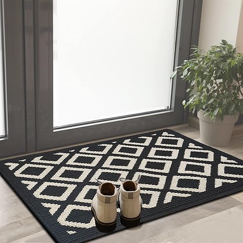 Feivea Tapete para interiores y exteriores, 32 x 47 pulgadas, tapete para puerta delantera, tapete de entrada de perfil bajo, antideslizante, Feivea Tapete para interiores y exteriores, 32 x 47 pulgadas, tapete para puerta delantera, tapete de entrada de perfil bajo, antideslizante,