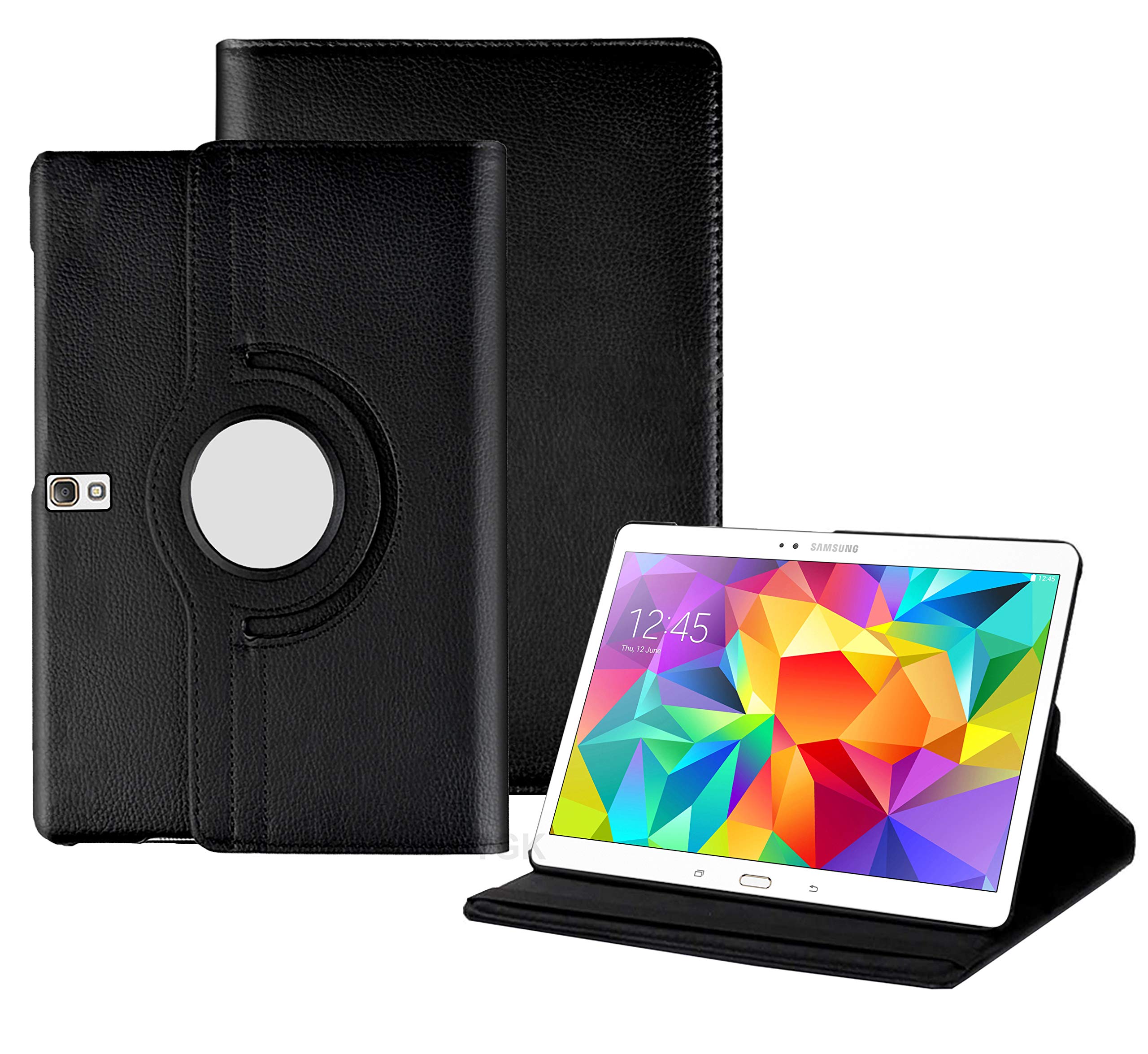 Tgk 360 Degree Rotating Leather Smart Rotary Swivel Stand Case Cover For Samsung Galaxy Tab S (10.5 Inch) Sm- T800, T801, T805 - Black (B017BYA7Z0) Amazon Price History, Amazon Price Tracker