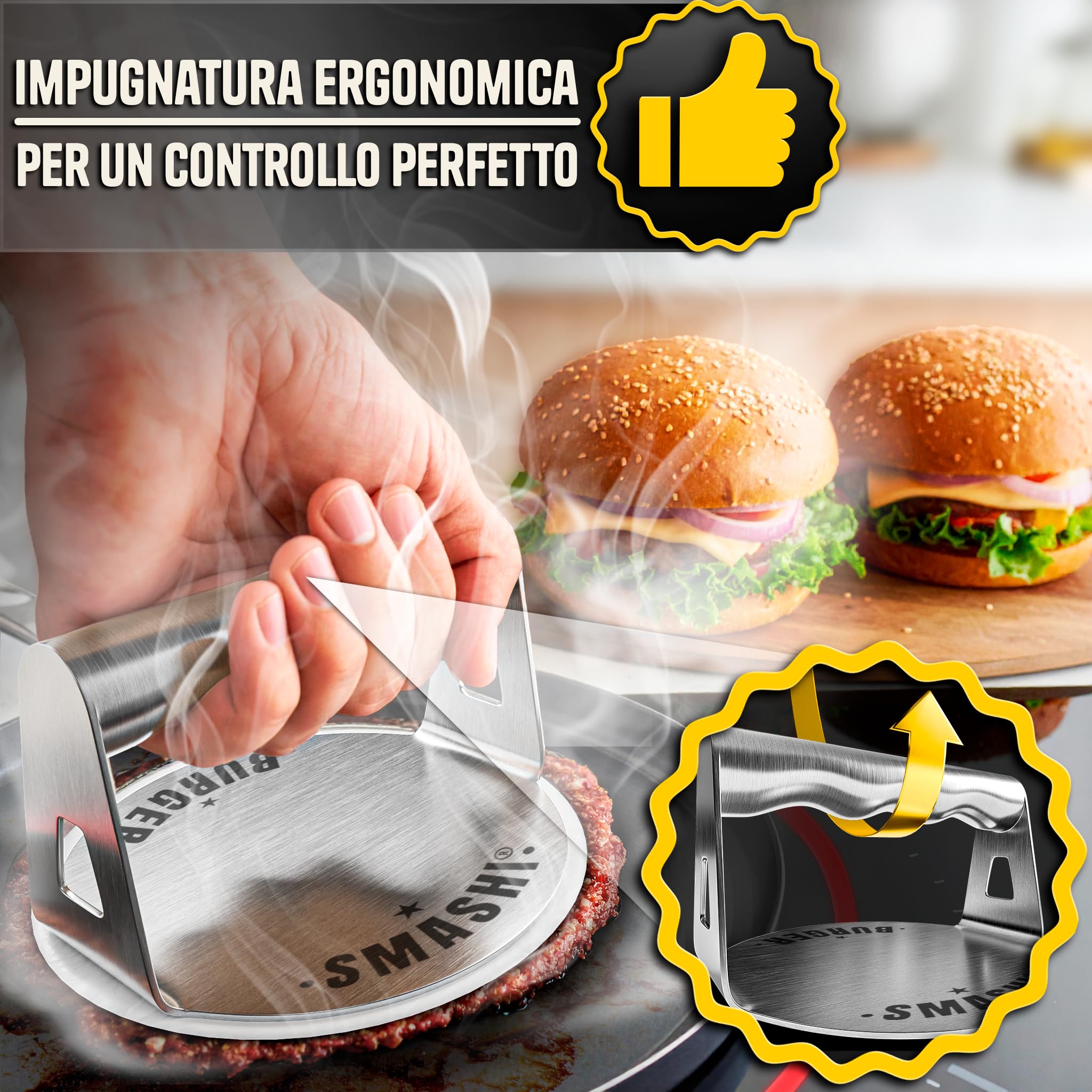 Macchina per Hamburger Commerciale, Macchina per Hamburger Pressa Dimensioni 100mm, Pressa