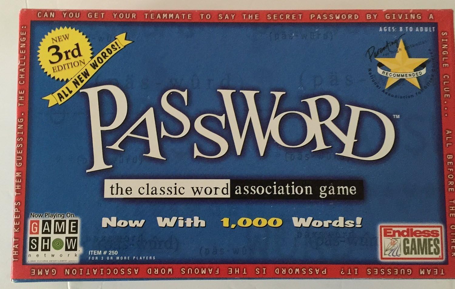 Endless Games PASSWORD 3rd Edition