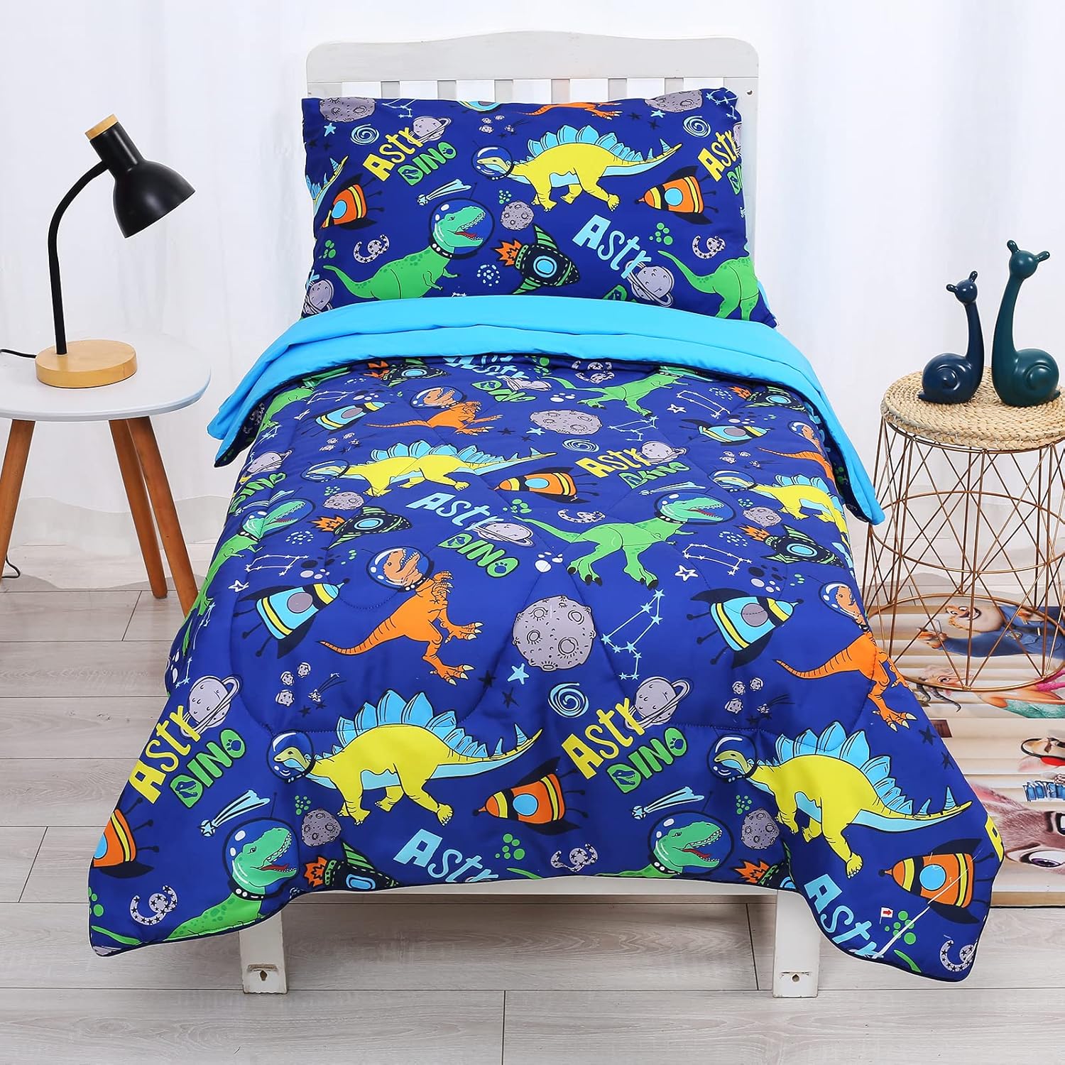 Cloele 4 Piece Toddler Bedding Set Ultra Soft Dinosaur