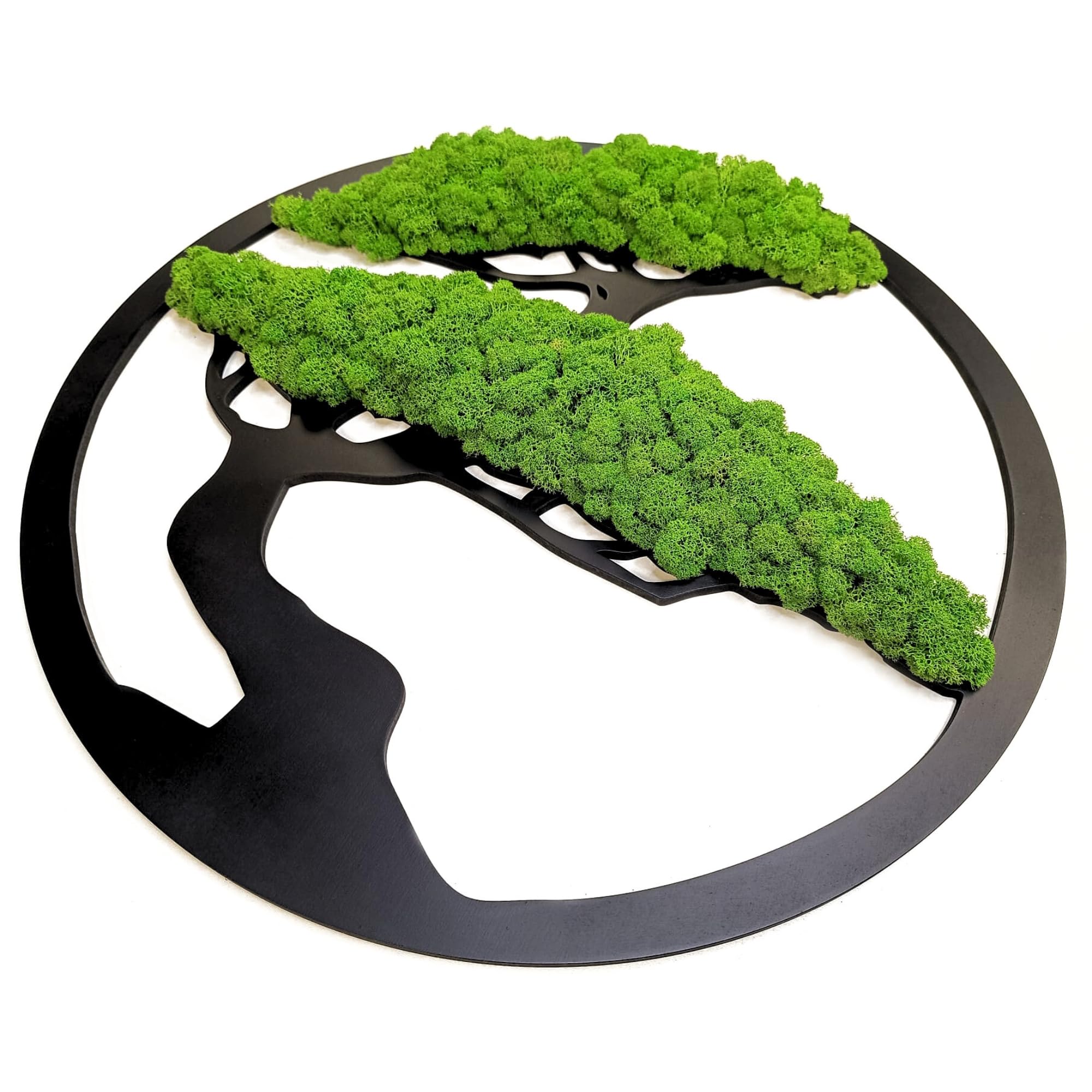 Scandinavian Moss Moosbilder Baumform Wandbild 30cm Natürliche Rohstoffe Deko Moos