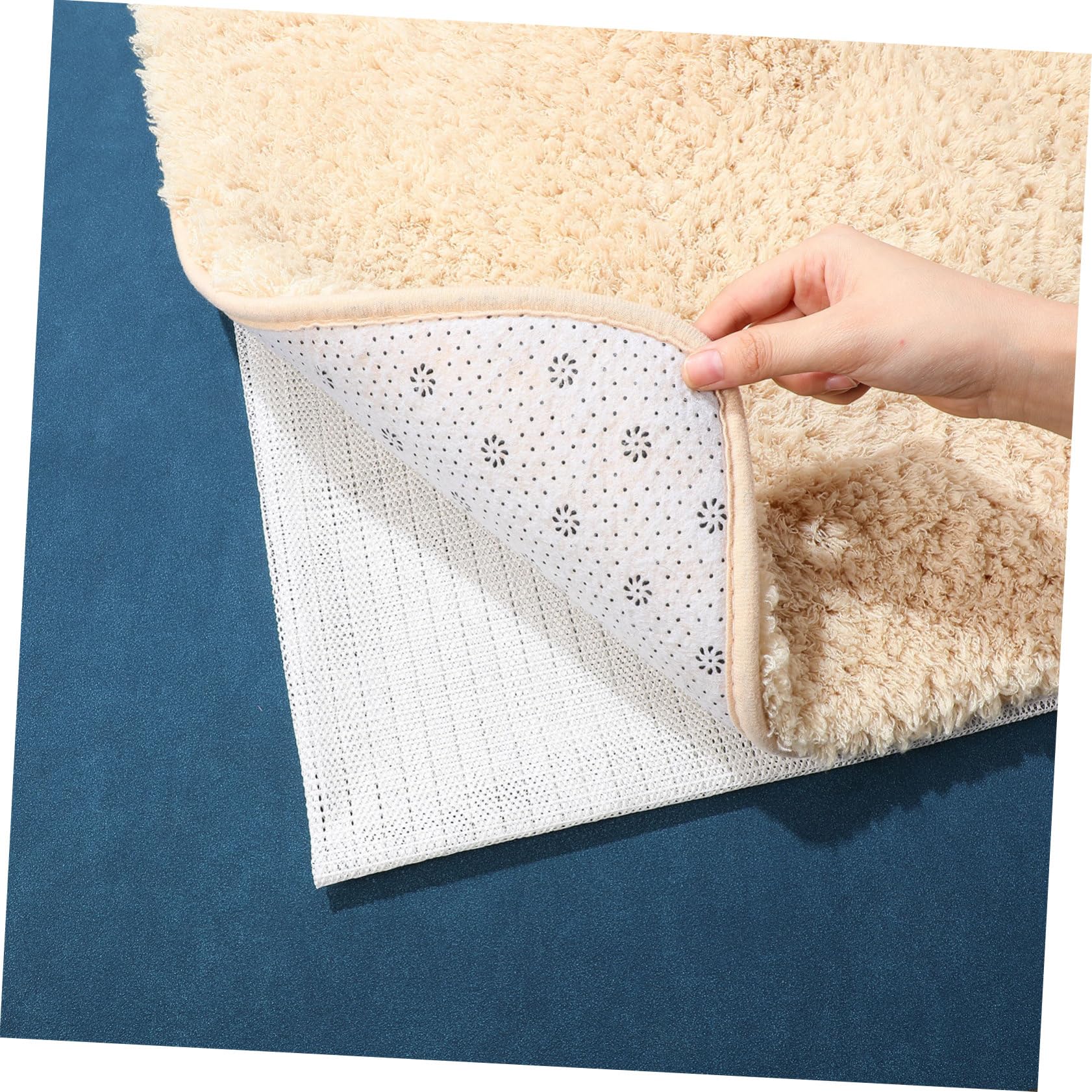 Tofficu -Tapis Antidérapant en PVC Blanc 200x300 Cm pour Tapis de Couloir, Protège Sols en Bois Dur et Empêche Le Glissement, Maison Bureau