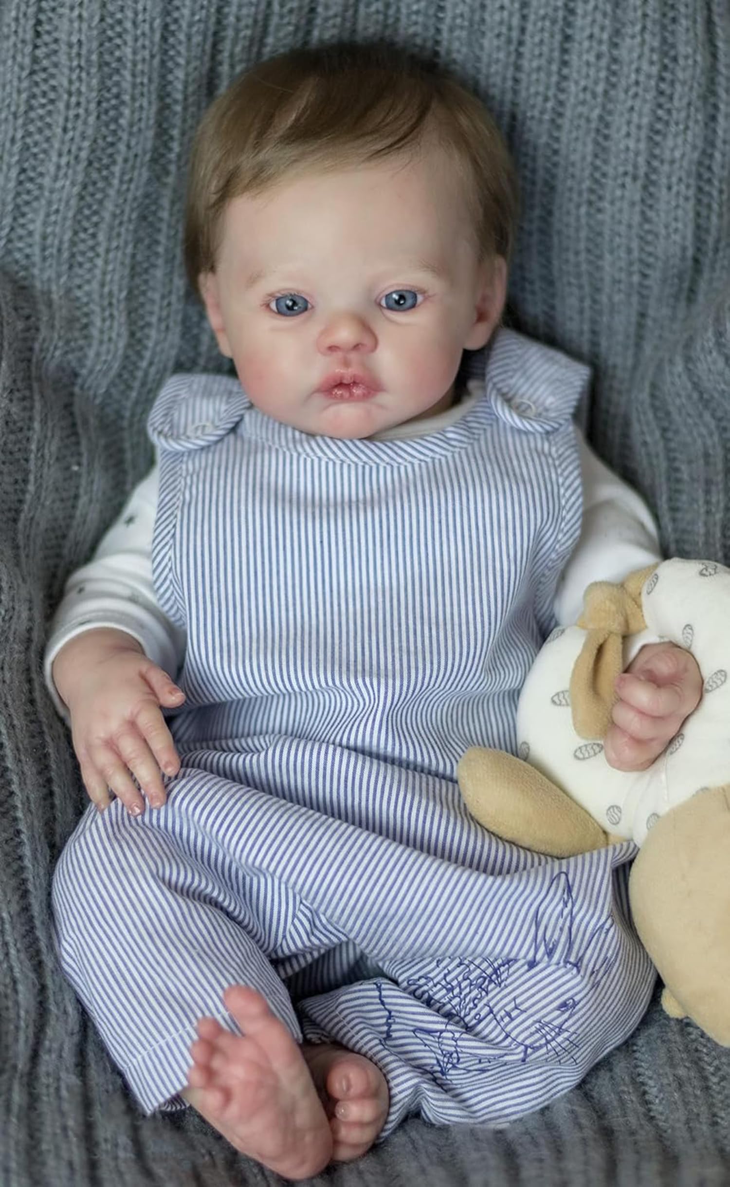 Zero Pam Reborn Baby Vollsilikon 'Bettie' – 45cm, Lebensecht Mit Blauen Augen