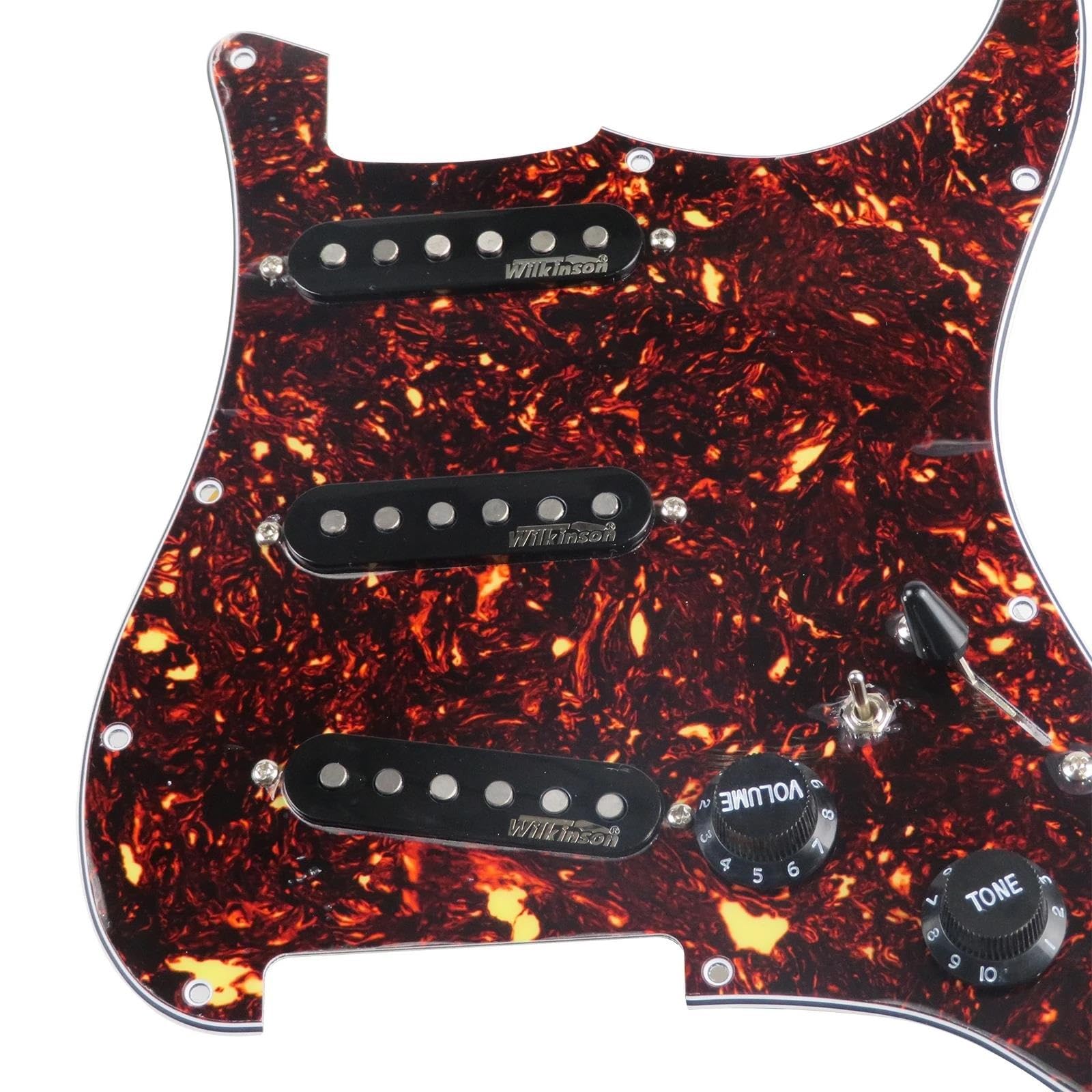 Battipenna Precablato Completamente Caricato A 7 Vie SSS Ainico 5 Pickup Single Coil Set Per Manico E Ponte Di Chitarra Elettrica(3/4)
