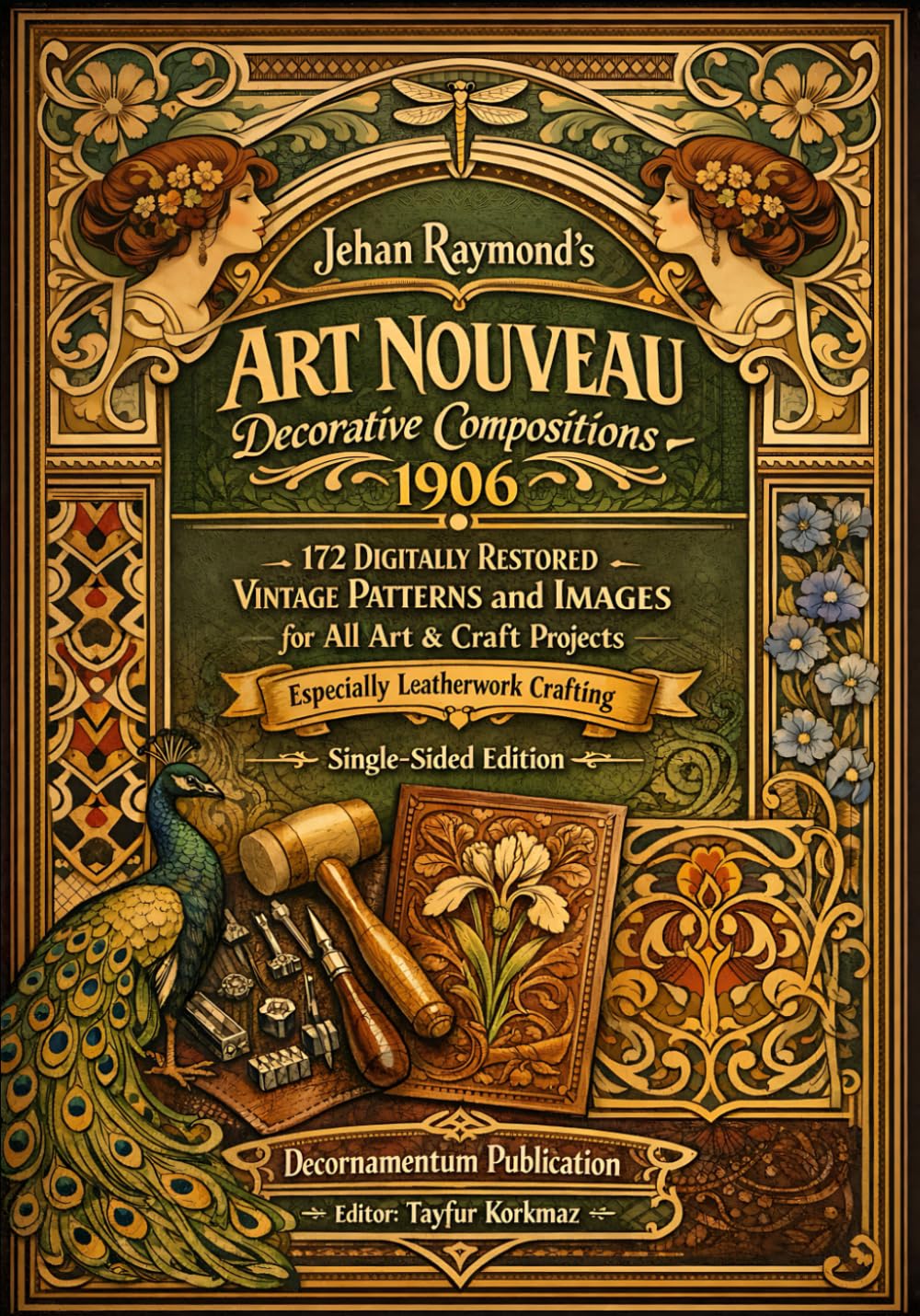 Motifs Art Nouveau de Jehan Raymond : 172 images vintage restaurées pour projets d'art et artisanat