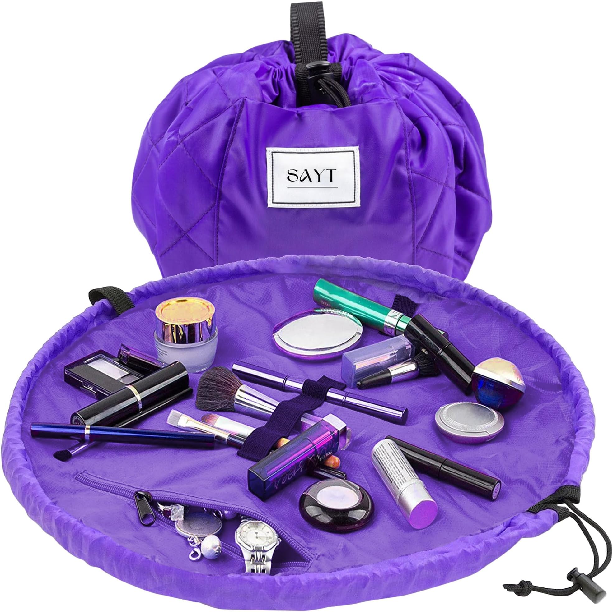 SAYT Large Capacity Lazy Makeup Toiletry Bag Drawstring Portable Travel Casual Waterproof Quick Pack Magic Makeup Storage Bag Multifunctional Cosmetic Bag