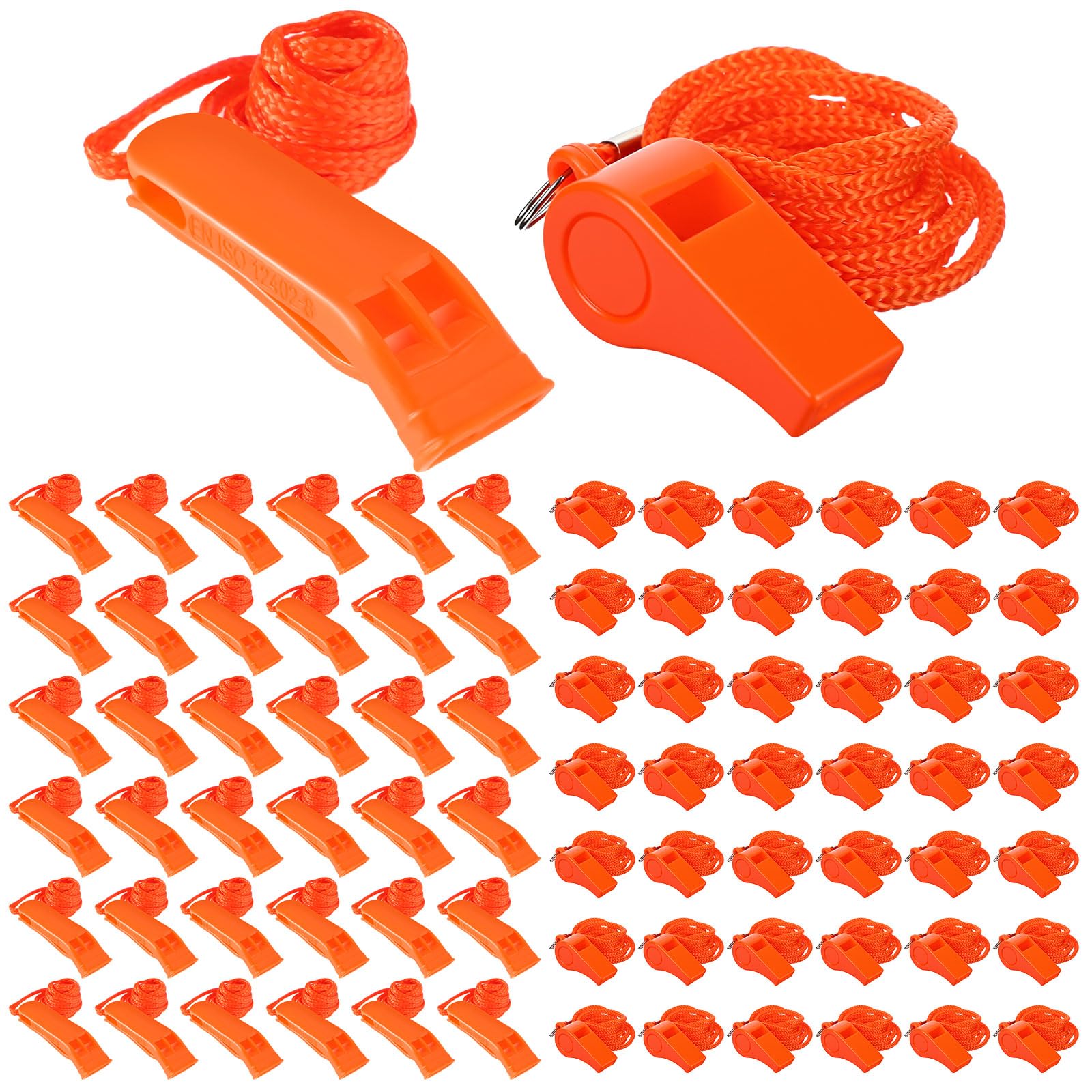 Sotiff 100 Pieces Emergency Whistles with Lanyard