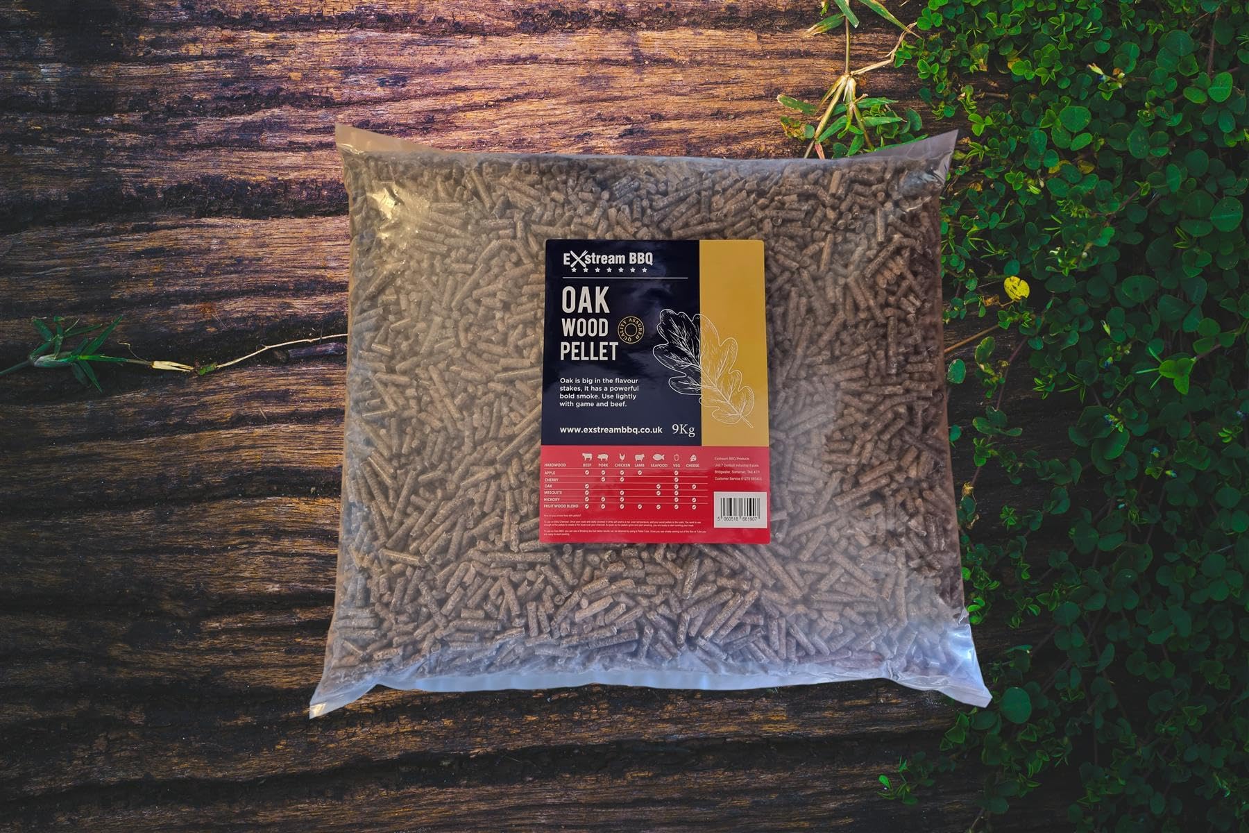 Exstream BBQ 9kg Pellet - 8 Species - For Use With Ninja Electric Smokers & Pizza Ovens (Oak)